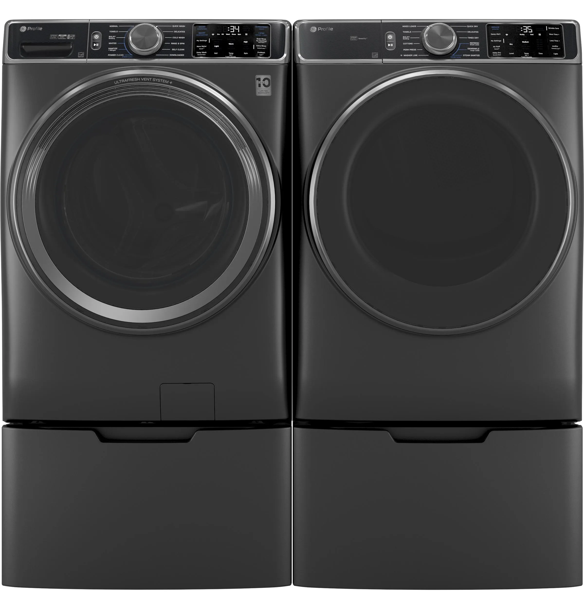 Ge Appliances PFW955SPWDS Ge Profile&#8482; 5.5 Cu. Ft. Capacity Smart Front Load Energy Star? Steam Washer With Ultrafresh Vent System  And Smart Wash & Smart Rinse