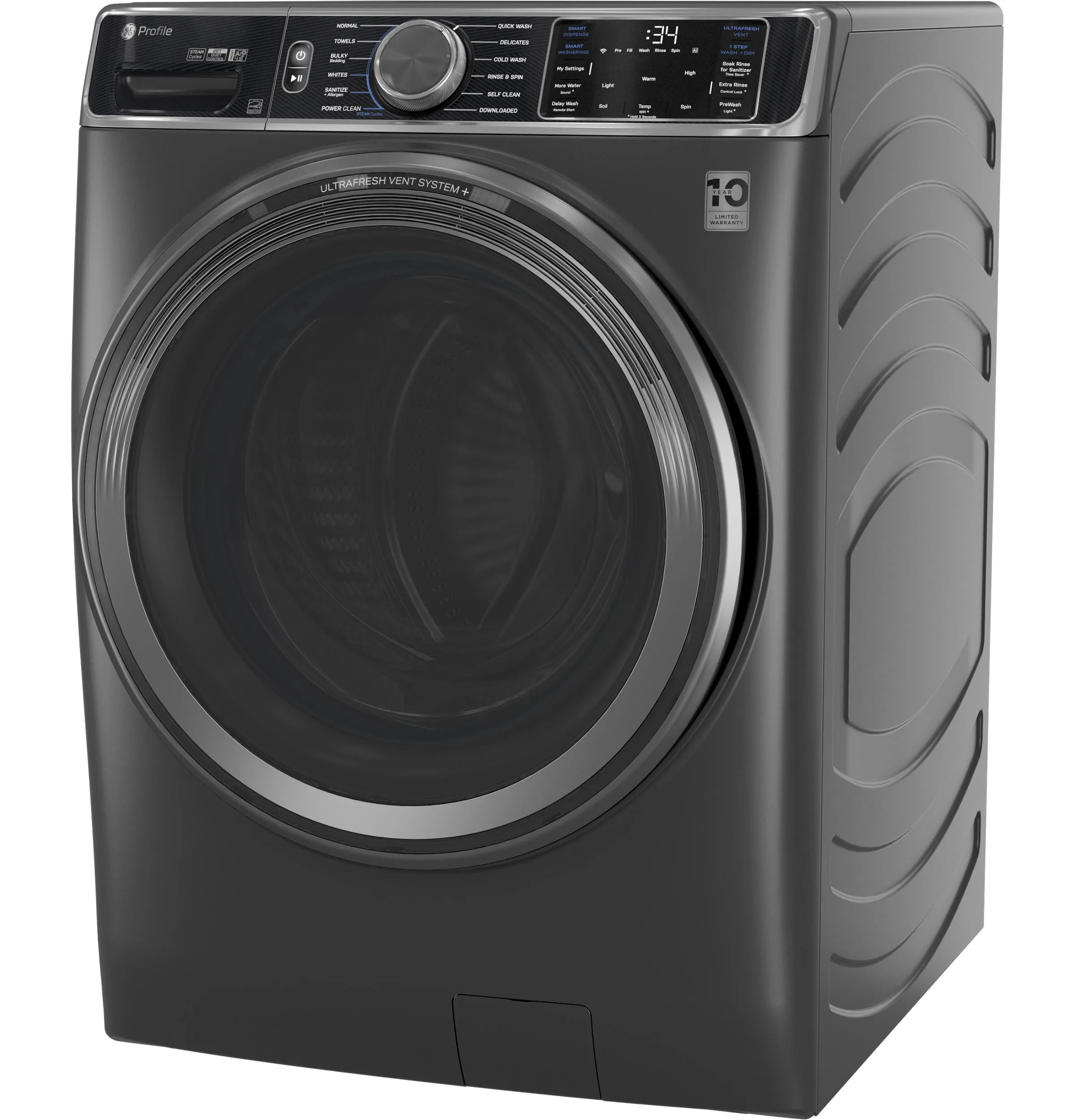Ge Appliances PFW955SPWDS Ge Profile&#8482; 5.5 Cu. Ft. Capacity Smart Front Load Energy Star? Steam Washer With Ultrafresh Vent System  And Smart Wash & Smart Rinse