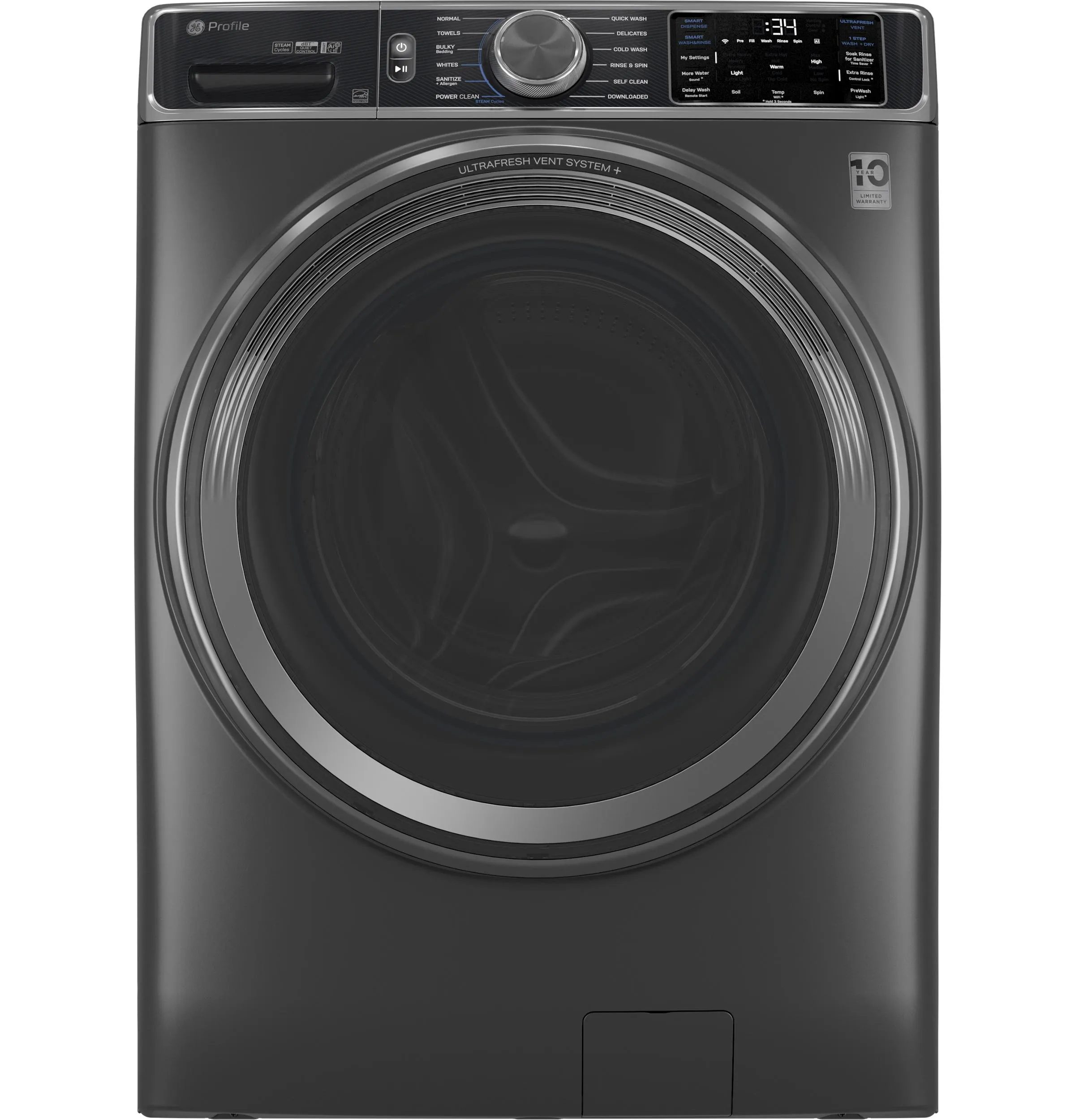 Ge Appliances PFW955SPWDS Ge Profile&#8482; 5.5 Cu. Ft. Capacity Smart Front Load Energy Star? Steam Washer With Ultrafresh Vent System  And Smart Wash & Smart Rinse