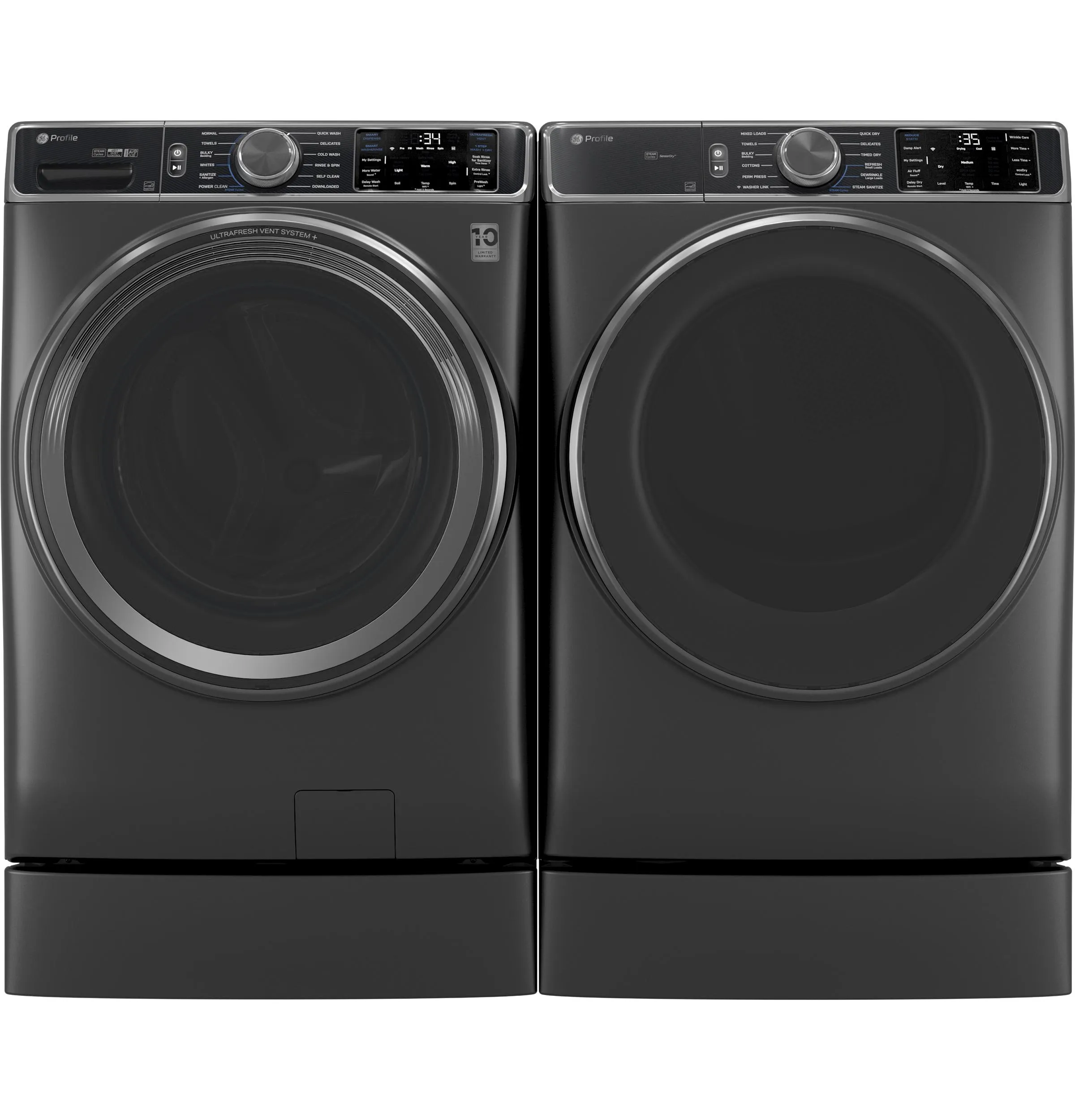 Ge Appliances PFW955SPWDS Ge Profile&#8482; 5.5 Cu. Ft. Capacity Smart Front Load Energy Star? Steam Washer With Ultrafresh Vent System  And Smart Wash & Smart Rinse