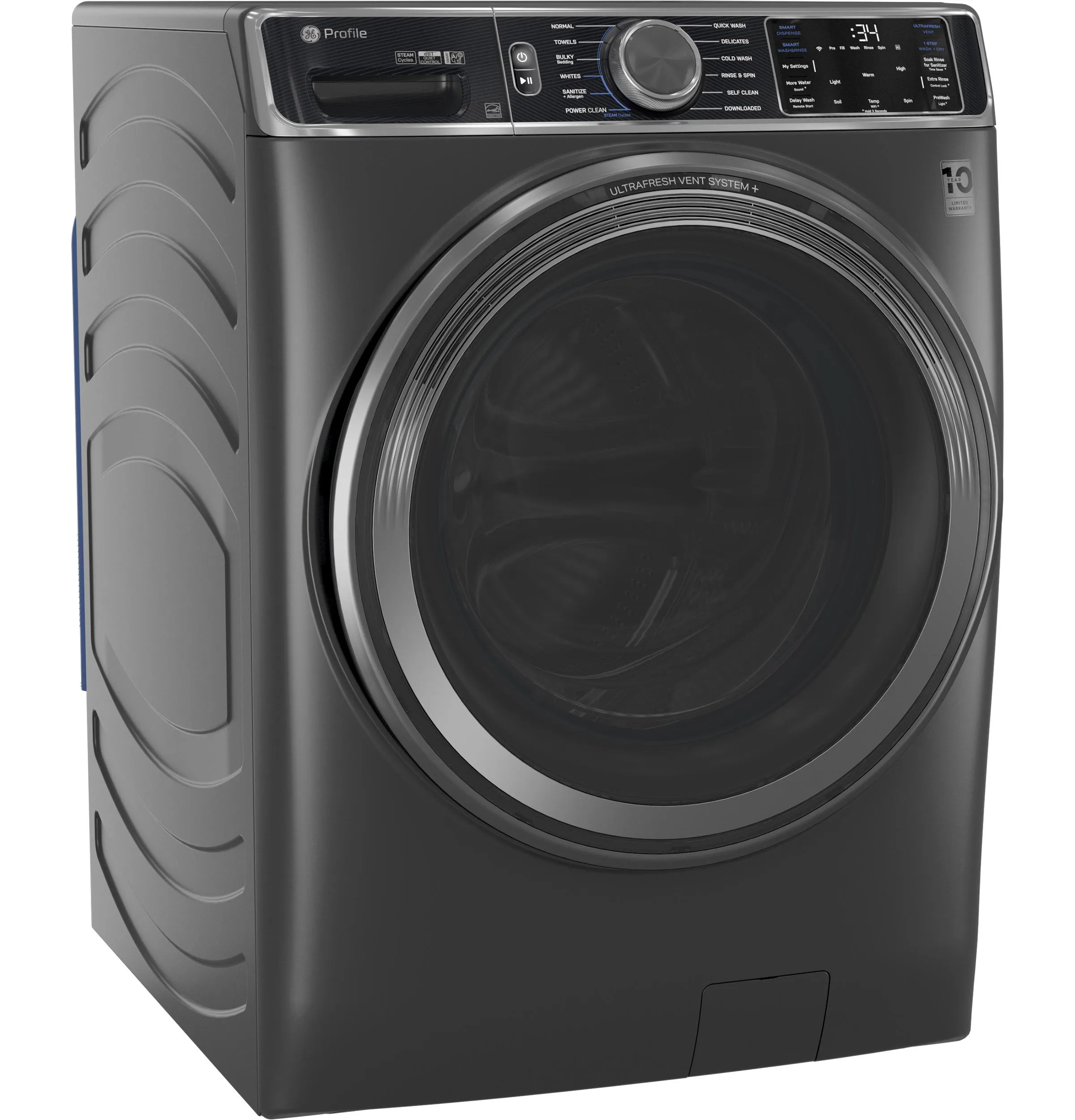 Ge Appliances PFW955SPWDS Ge Profile&#8482; 5.5 Cu. Ft. Capacity Smart Front Load Energy Star? Steam Washer With Ultrafresh Vent System  And Smart Wash & Smart Rinse