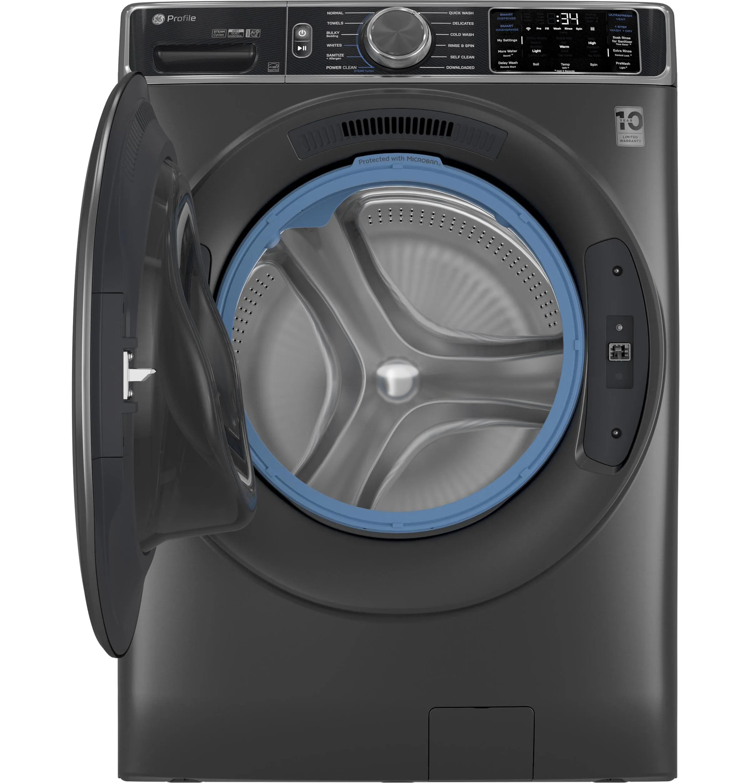 Ge Appliances PFW955SPWDS Ge Profile&#8482; 5.5 Cu. Ft. Capacity Smart Front Load Energy Star? Steam Washer With Ultrafresh Vent System  And Smart Wash & Smart Rinse