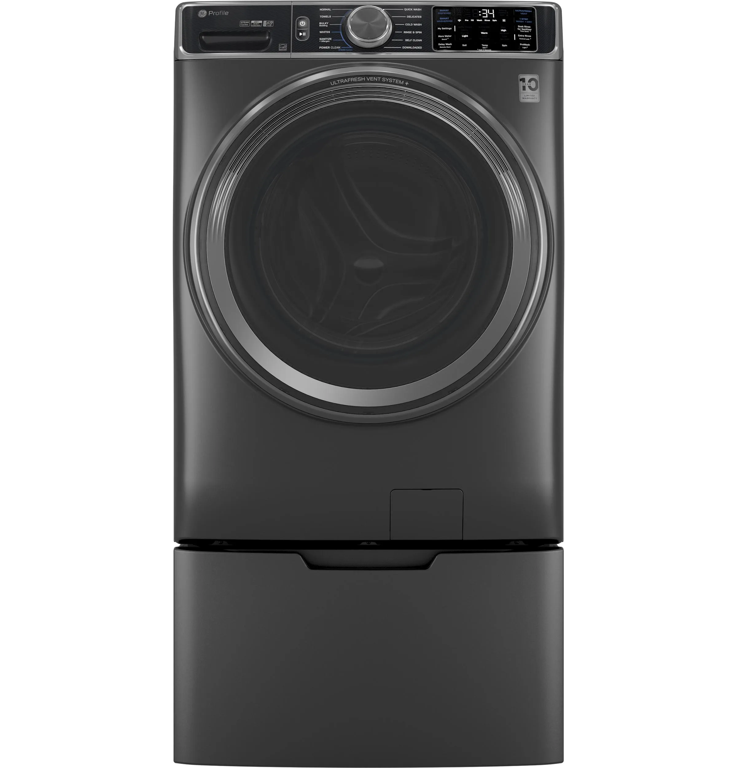 Ge Appliances PFW955SPWDS Ge Profile&#8482; 5.5 Cu. Ft. Capacity Smart Front Load Energy Star? Steam Washer With Ultrafresh Vent System  And Smart Wash & Smart Rinse