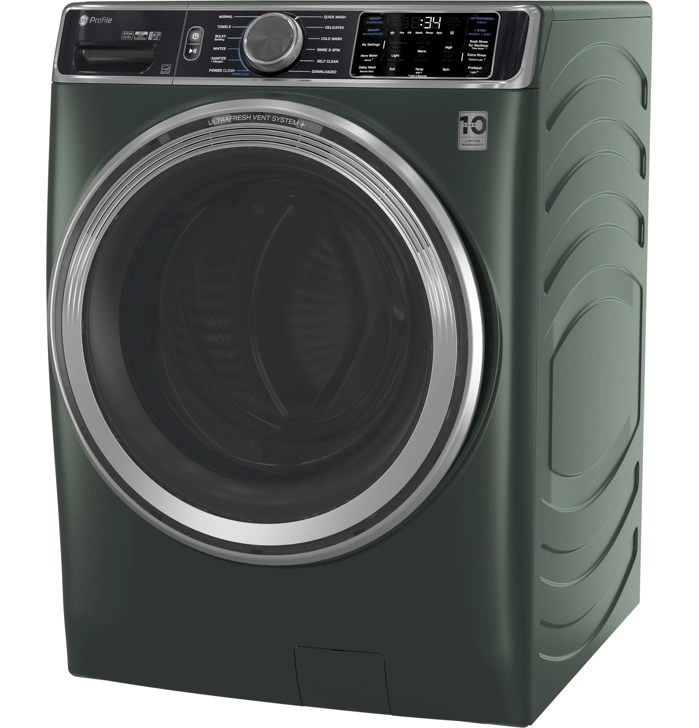 Ge Appliances PFW955SPWGN Ge Profile&#8482; 5.5 Cu. Ft. Capacity Smart Front Load Energy Star? Steam Washer With Ultrafresh Vent System  And Smart Wash & Smart Rinse