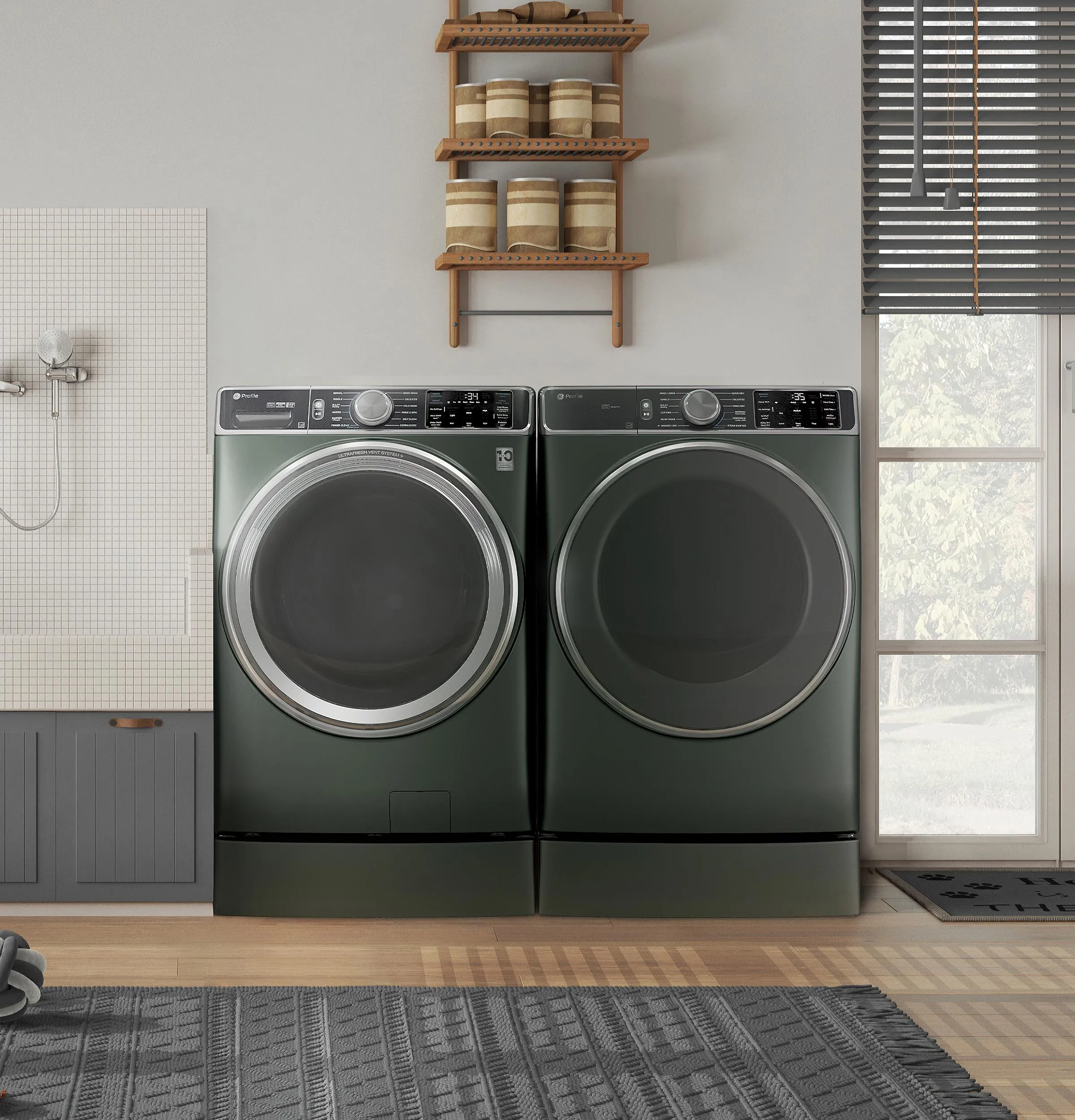 Ge Appliances PFW955SPWGN Ge Profile&#8482; 5.5 Cu. Ft. Capacity Smart Front Load Energy Star? Steam Washer With Ultrafresh Vent System  And Smart Wash & Smart Rinse