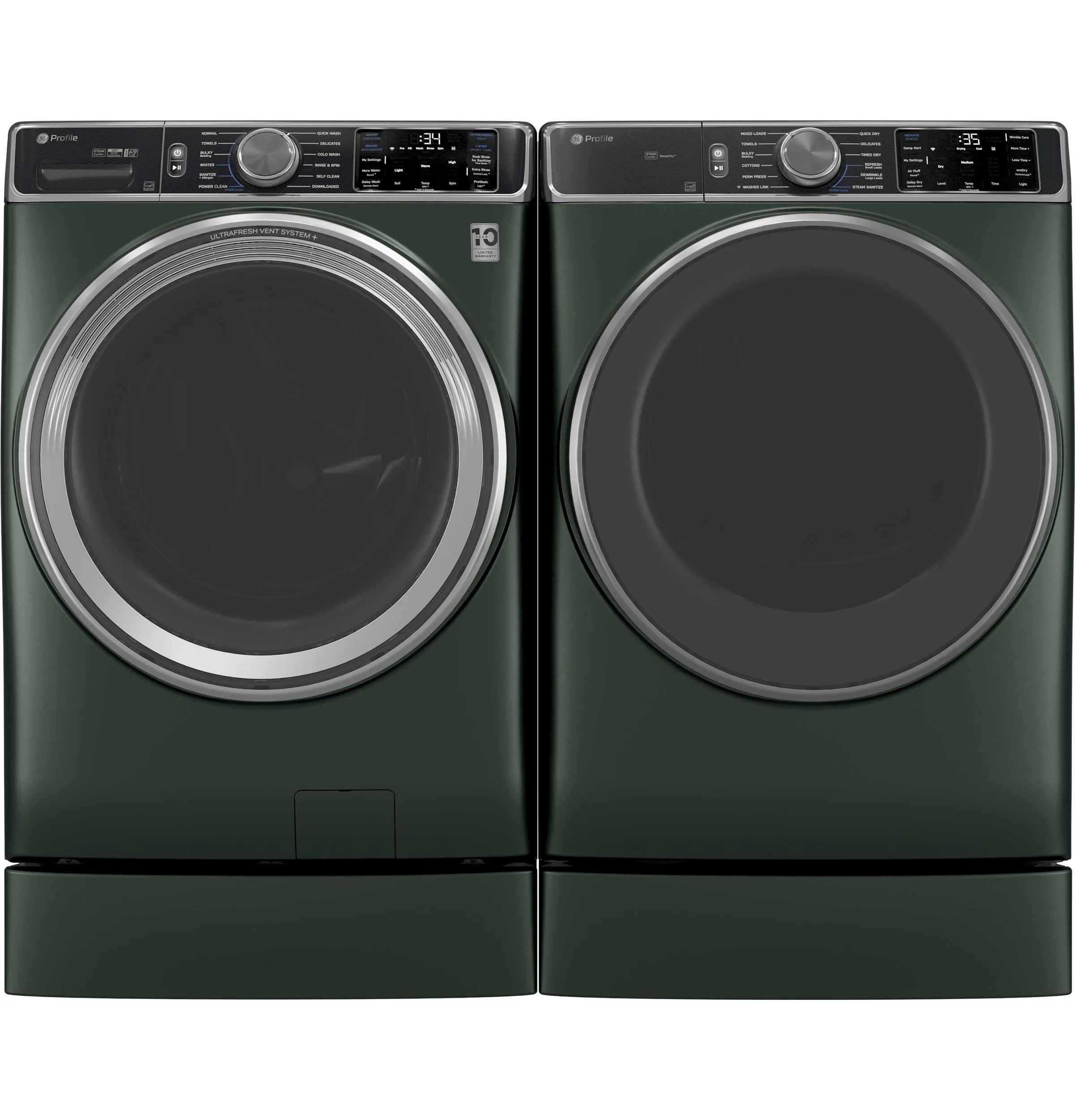 Ge Appliances PFW955SPWGN Ge Profile&#8482; 5.5 Cu. Ft. Capacity Smart Front Load Energy Star? Steam Washer With Ultrafresh Vent System  And Smart Wash & Smart Rinse