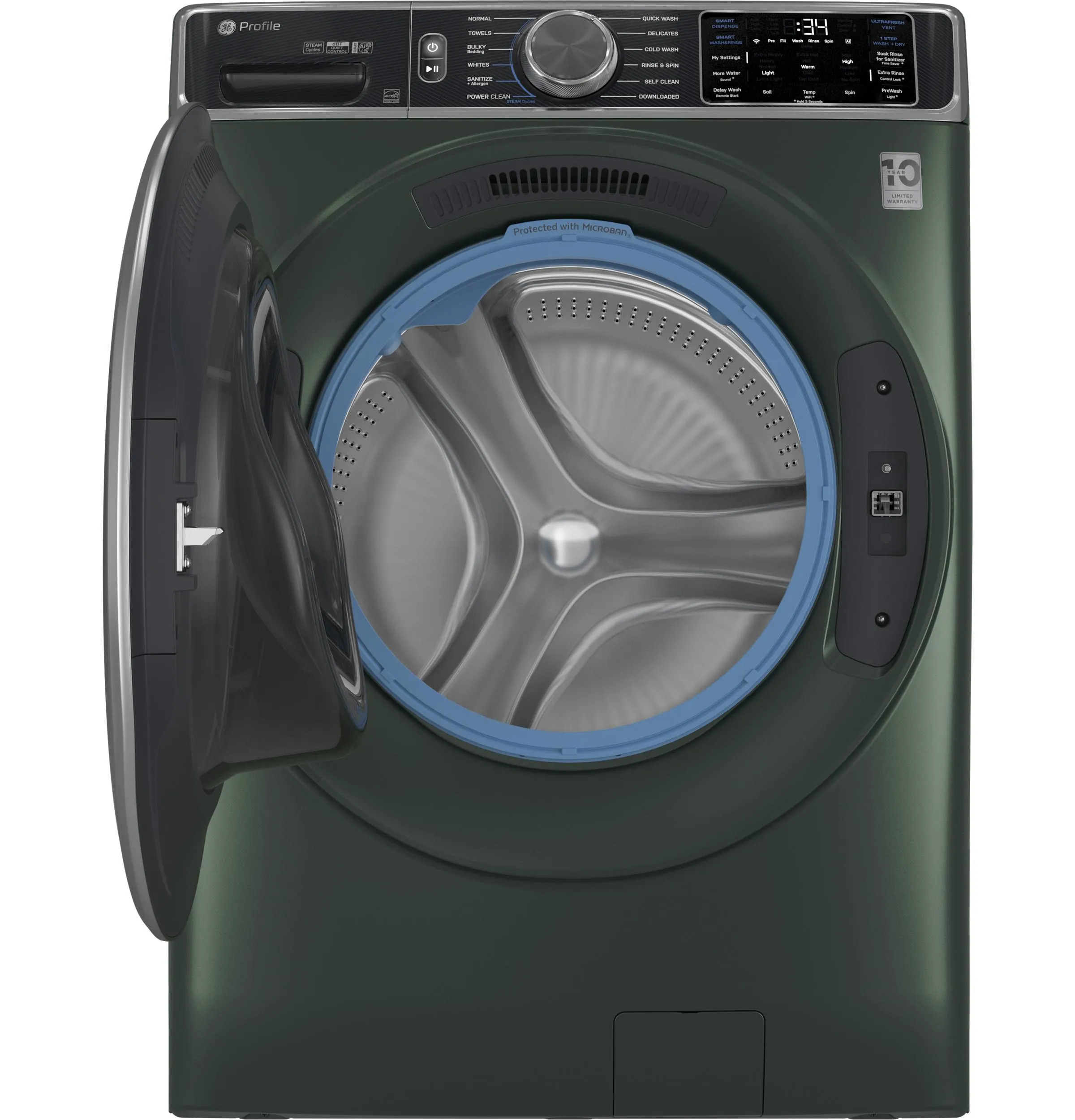 Ge Appliances PFW955SPWGN Ge Profile&#8482; 5.5 Cu. Ft. Capacity Smart Front Load Energy Star? Steam Washer With Ultrafresh Vent System  And Smart Wash & Smart Rinse