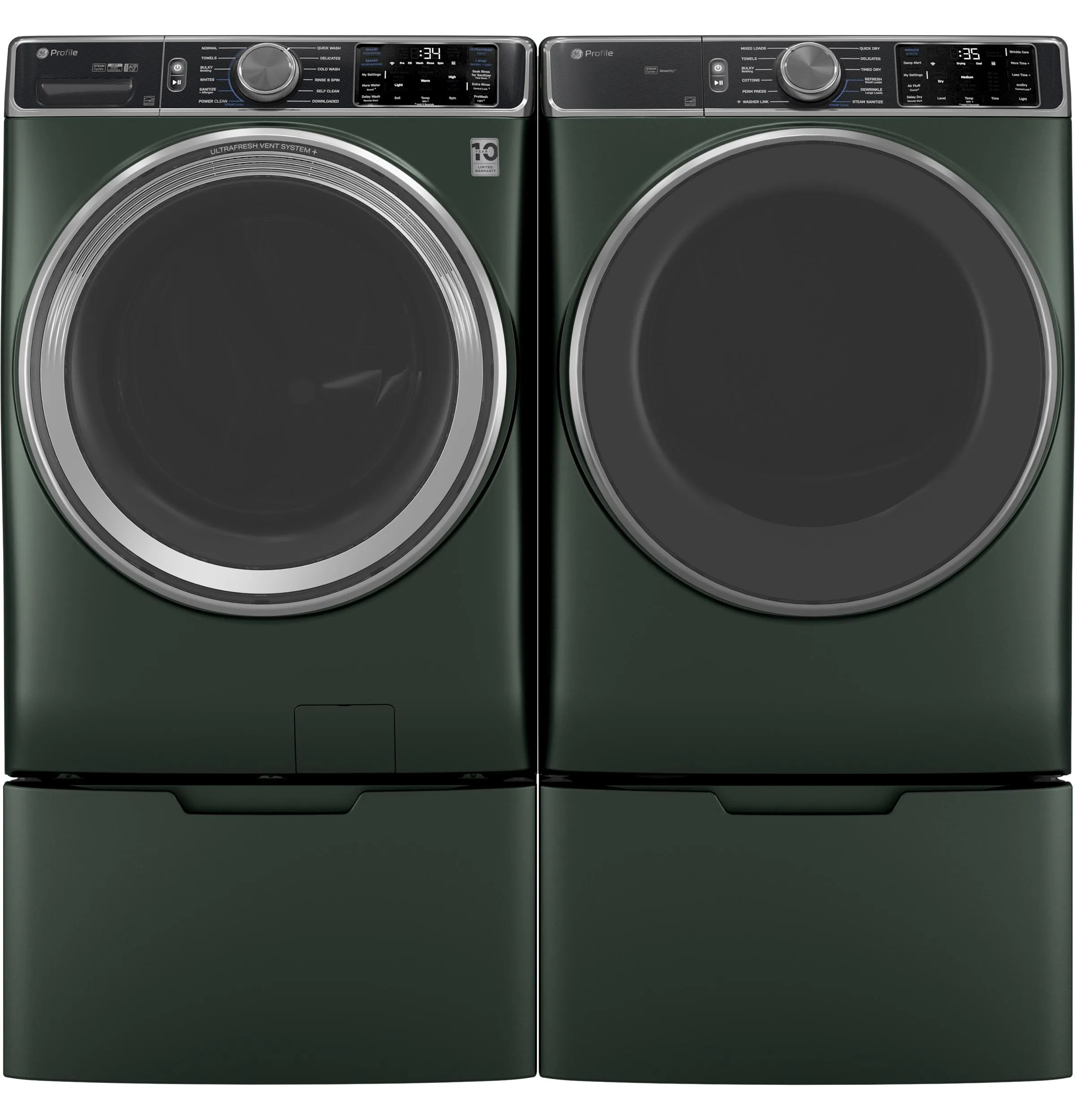 Ge Appliances PFW955SPWGN Ge Profile&#8482; 5.5 Cu. Ft. Capacity Smart Front Load Energy Star? Steam Washer With Ultrafresh Vent System  And Smart Wash & Smart Rinse