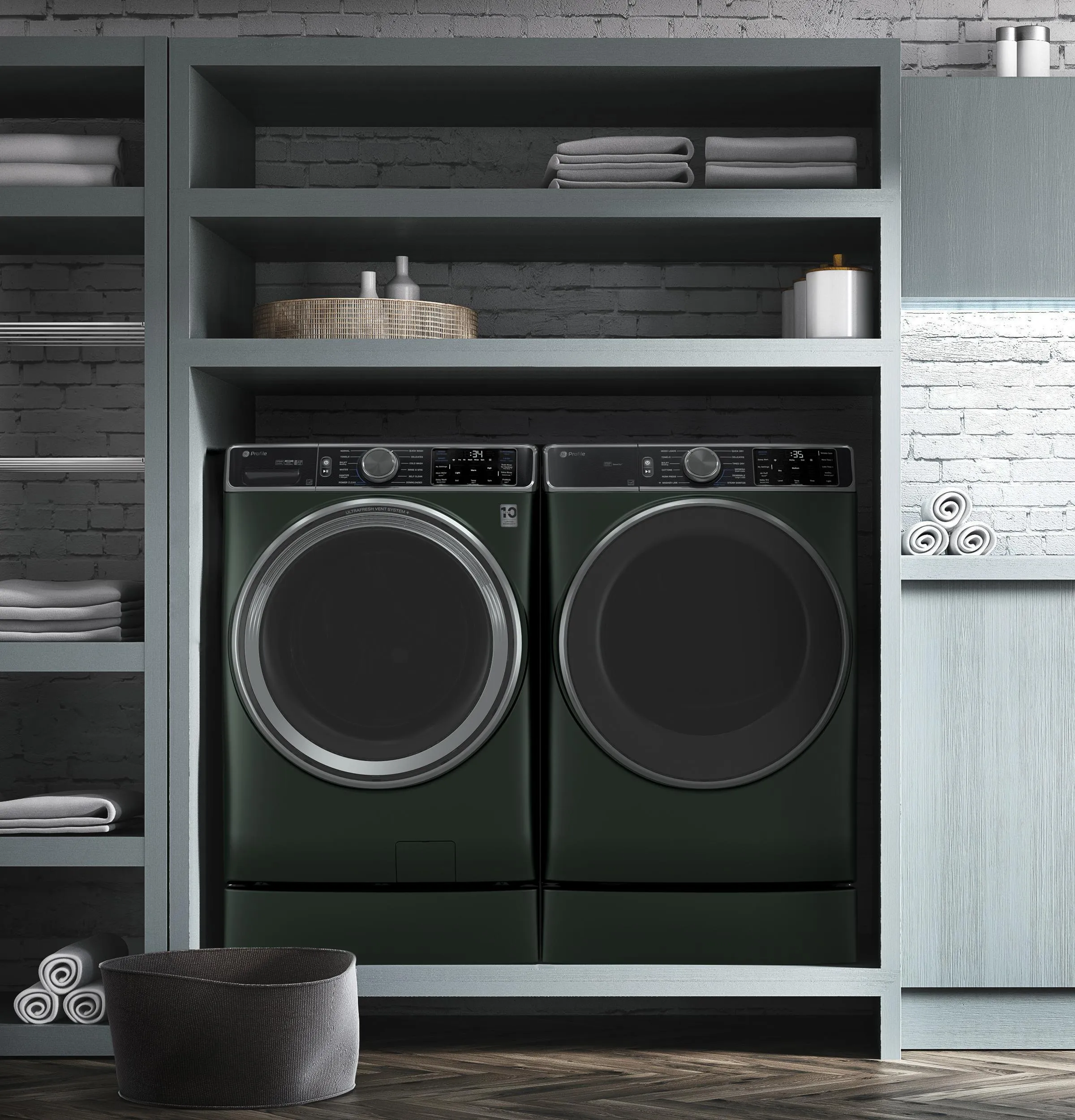 Ge Appliances PFW955SPWGN Ge Profile&#8482; 5.5 Cu. Ft. Capacity Smart Front Load Energy Star? Steam Washer With Ultrafresh Vent System  And Smart Wash & Smart Rinse