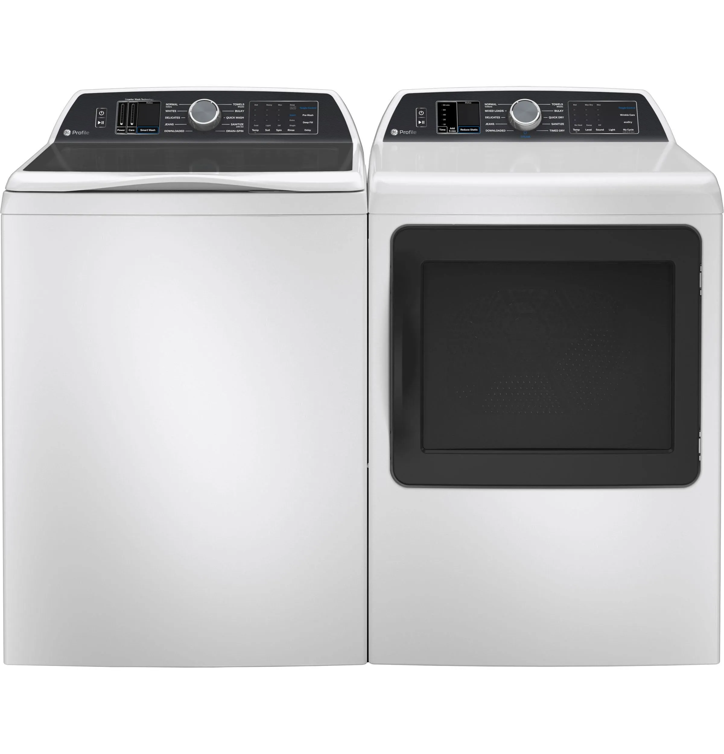 Ge Appliances PTD70GBSTWS Ge Profile&#8482; 7.4 Cu. Ft. Capacity Smart Aluminized Alloy Drum Gas Dryer With Sanitize Cycle And Sensor Dry