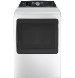Ge Appliances PTD70GBSTWS Ge Profile&#8482; 7.4 Cu. Ft. Capacity Smart Aluminized Alloy Drum Gas Dryer With Sanitize Cycle And Sensor Dry