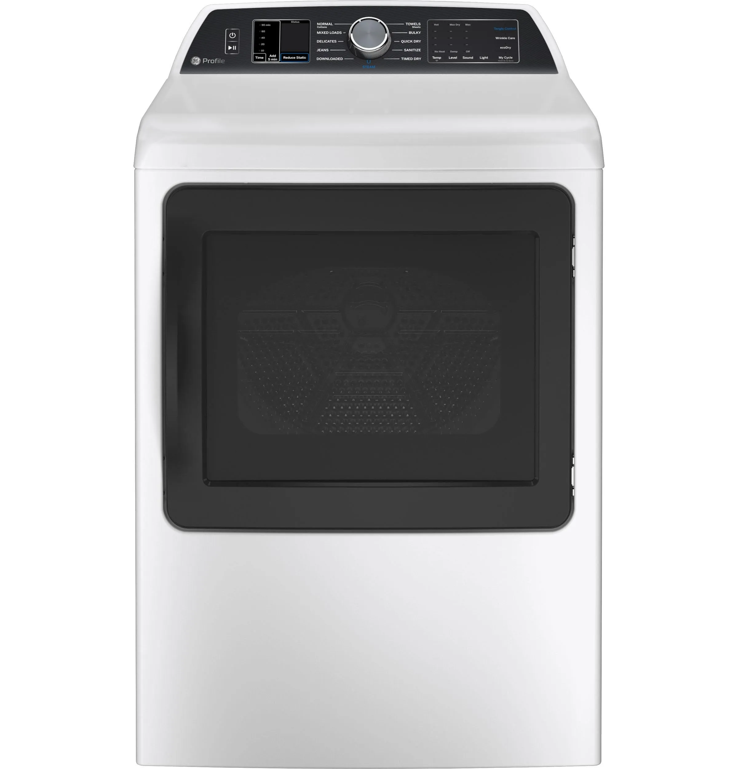 Ge Appliances PTD70GBSTWS Ge Profile&#8482; 7.4 Cu. Ft. Capacity Smart Aluminized Alloy Drum Gas Dryer With Sanitize Cycle And Sensor Dry