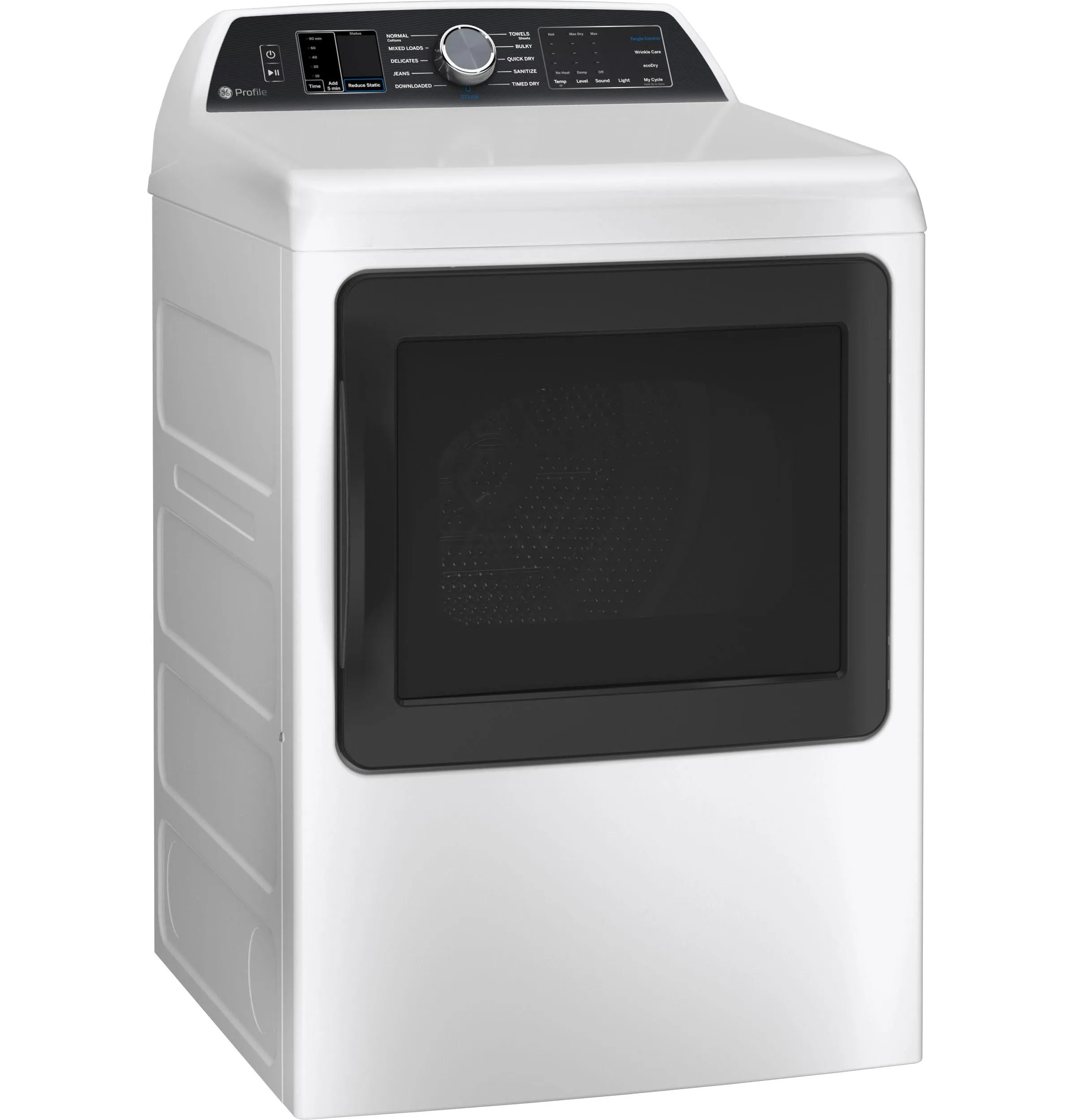 Ge Appliances PTD70GBSTWS Ge Profile&#8482; 7.4 Cu. Ft. Capacity Smart Aluminized Alloy Drum Gas Dryer With Sanitize Cycle And Sensor Dry