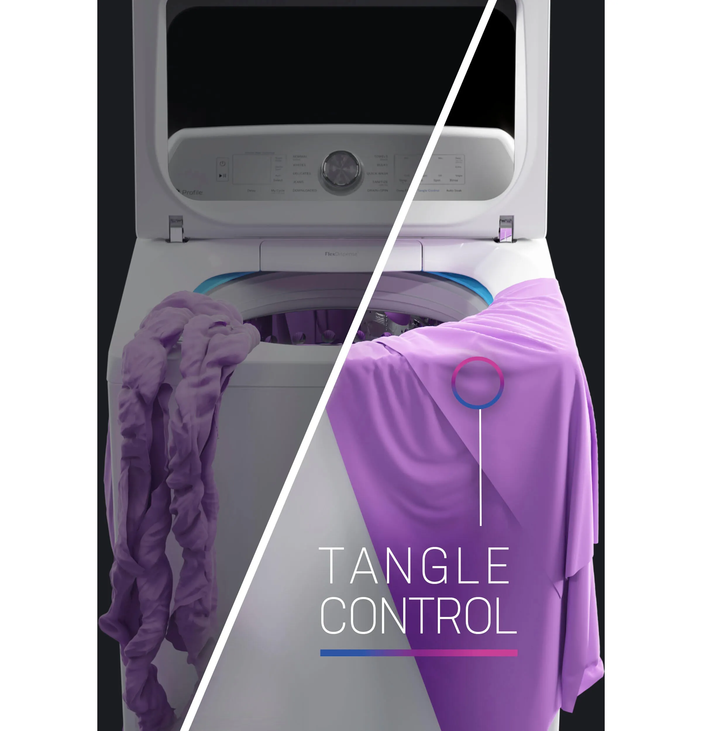 Ge Appliances PTW600BPRDG Ge Profile&#8482; 5.0 Cu. Ft. Capacity Washer With Smarter Wash Technology And Flexdispense&#8482;