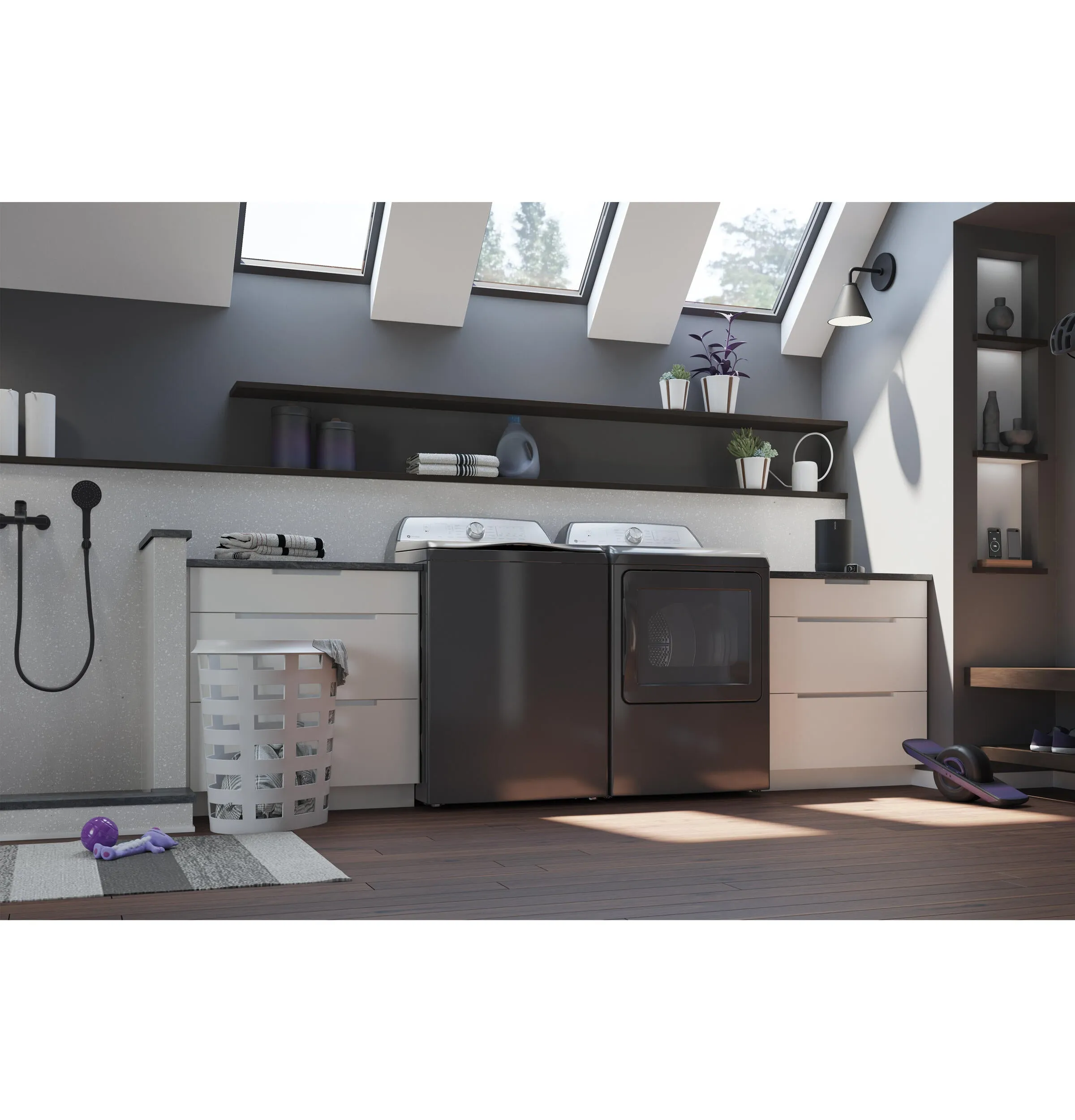 Ge Appliances PTW600BPRDG Ge Profile&#8482; 5.0 Cu. Ft. Capacity Washer With Smarter Wash Technology And Flexdispense&#8482;