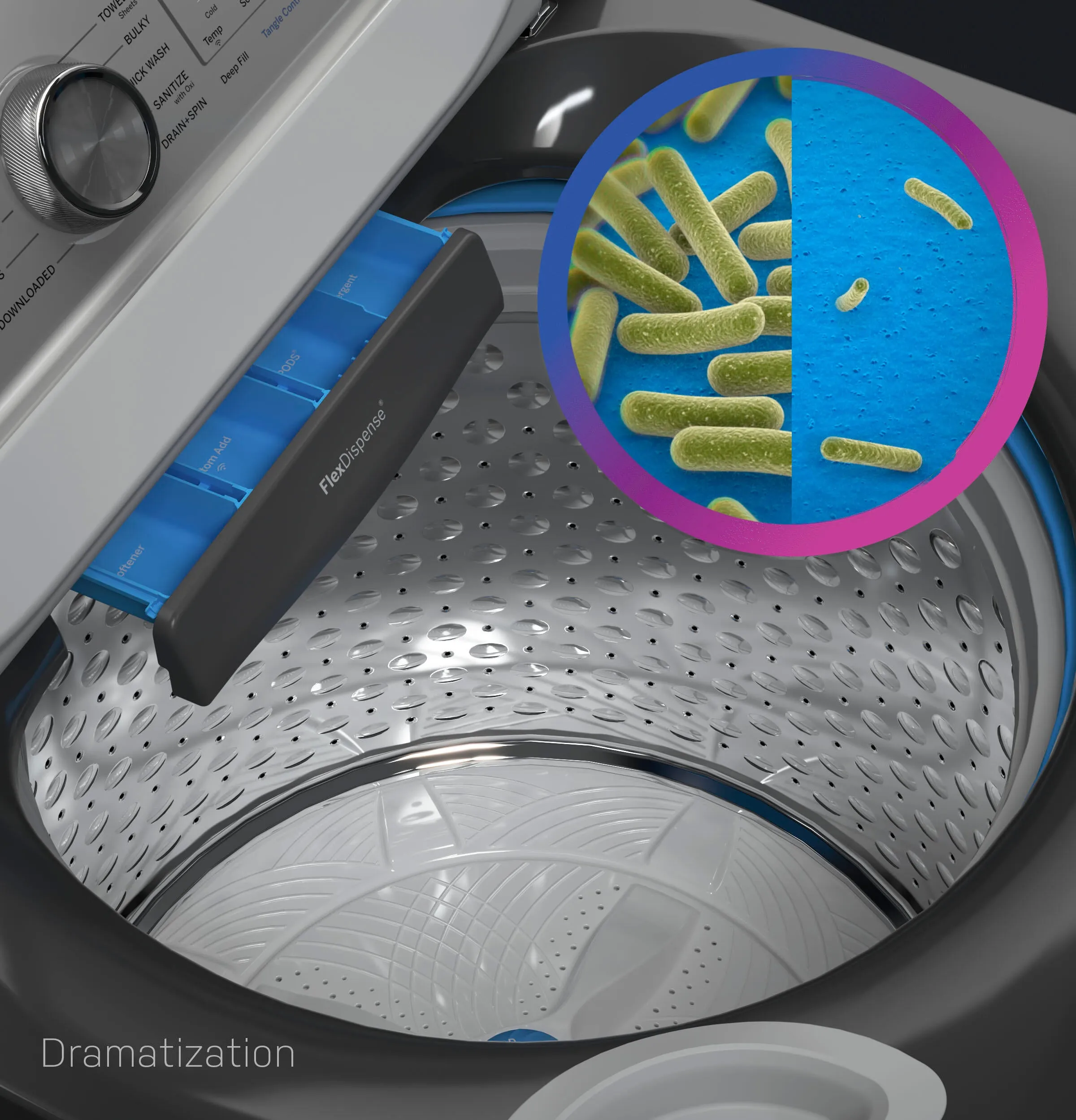 Ge Appliances PTW600BPRDG Ge Profile&#8482; 5.0 Cu. Ft. Capacity Washer With Smarter Wash Technology And Flexdispense&#8482;