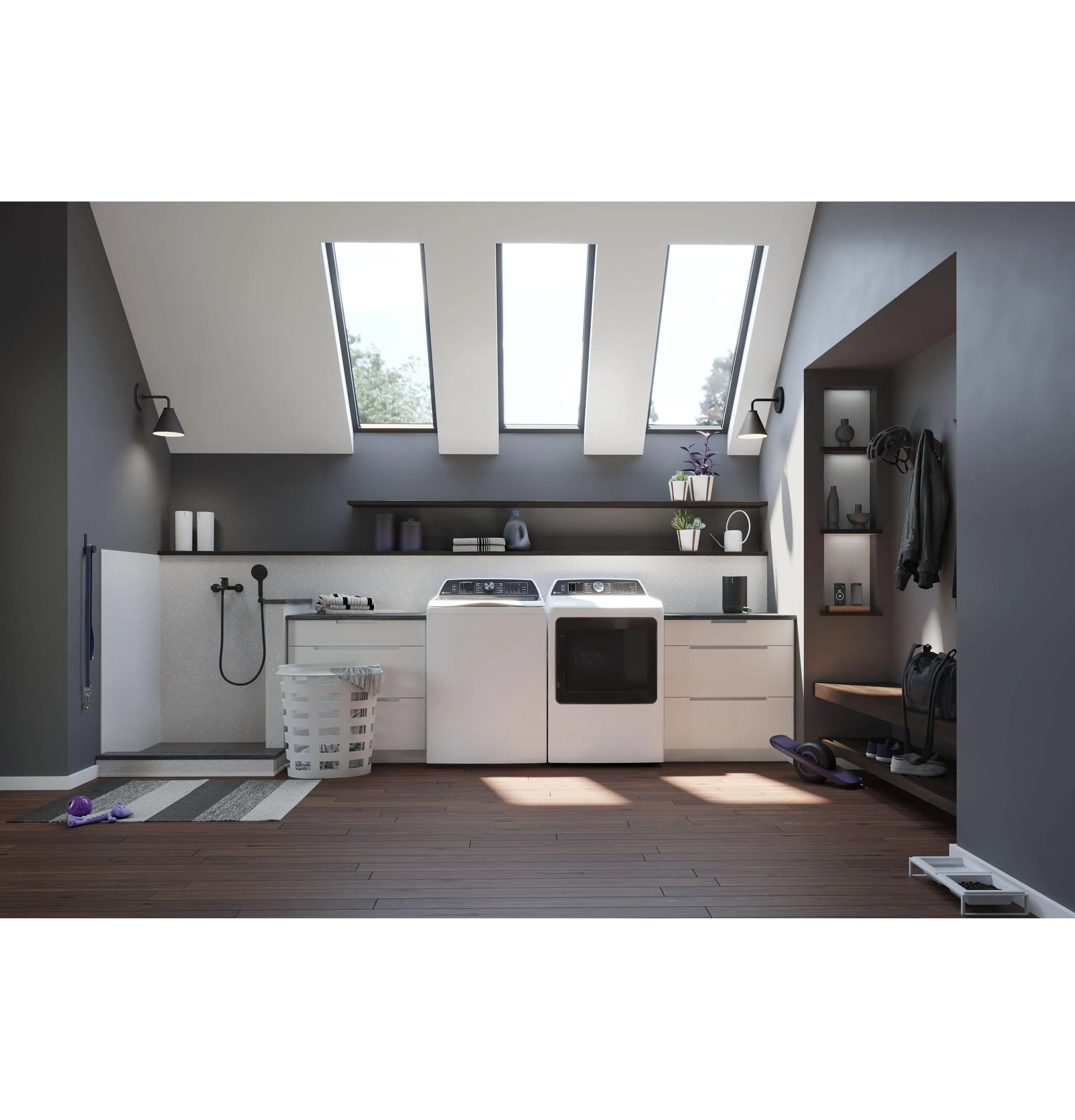 Ge Appliances PTW705BSTWS Ge Profile&#8482; 5.3 Cu. Ft. Capacity Washer With Smarter Wash Technology And Flexdispense&#8482;