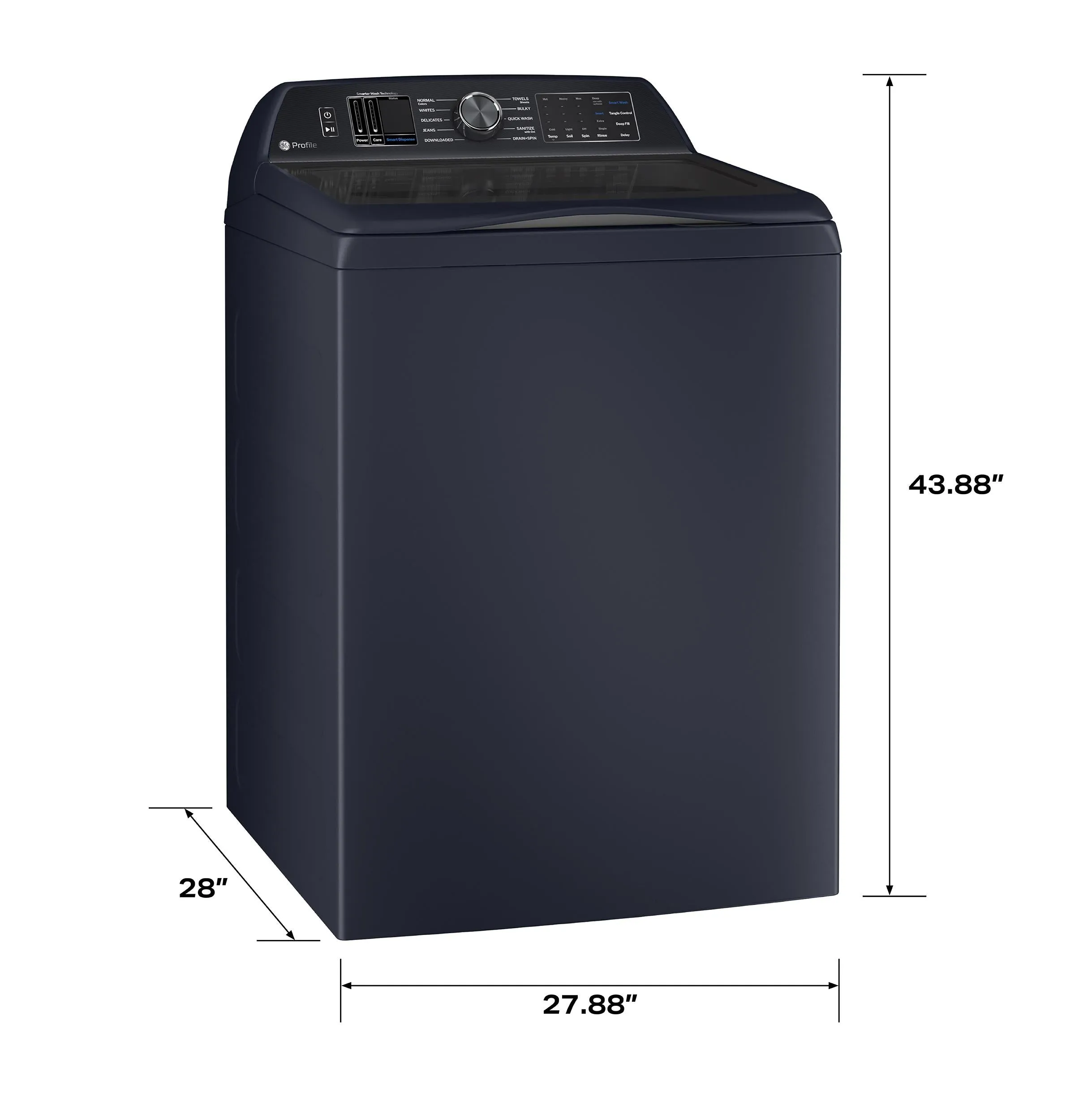 Ge Appliances PTW800BPWRS Ge Profile&#8482; Energy Star 5.4 Cu. Ft. Capacity Washer With Smarter Wash Technology And Adaptive Smartdispense