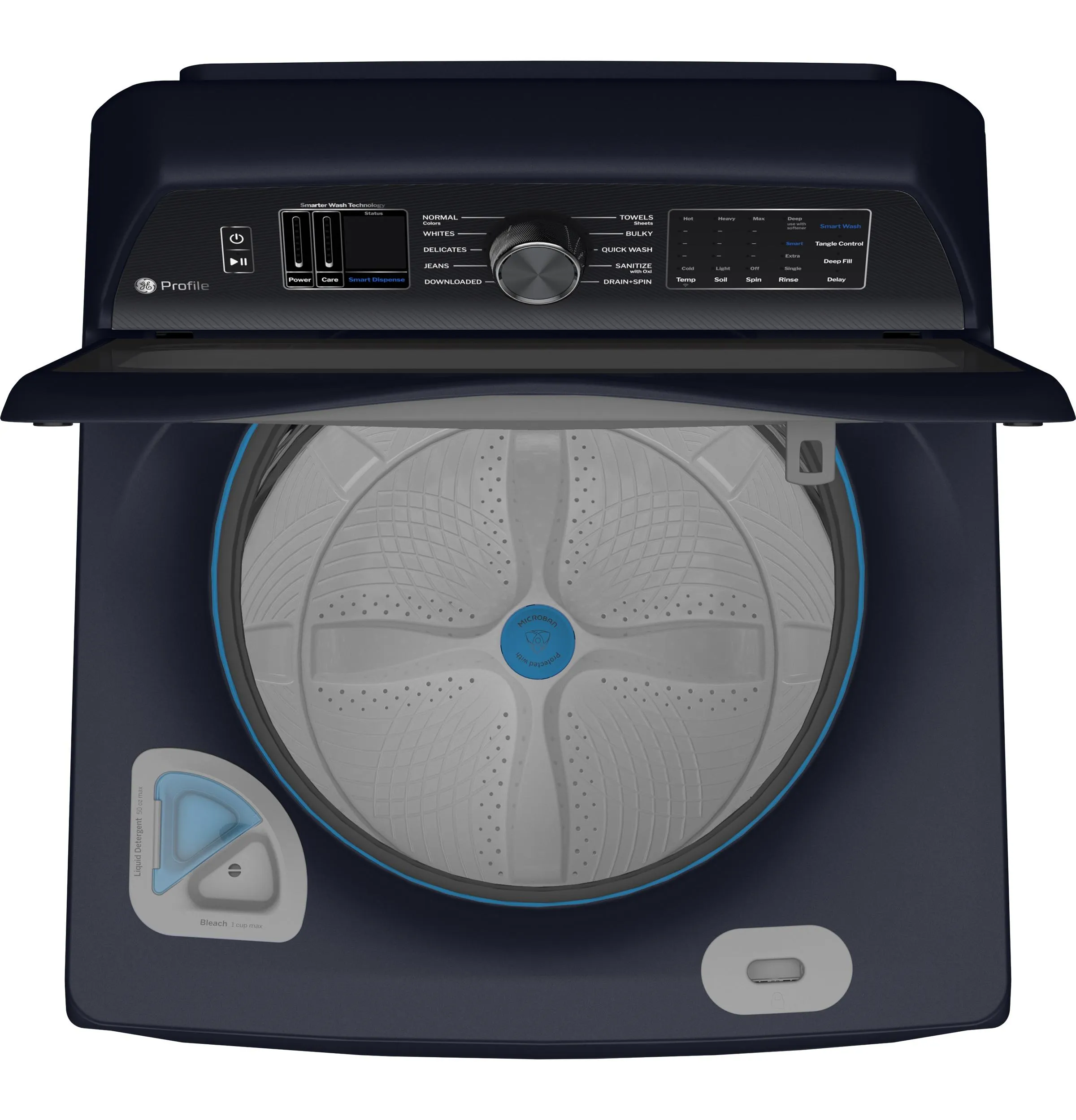 Ge Appliances PTW800BPWRS Ge Profile&#8482; Energy Star 5.4 Cu. Ft. Capacity Washer With Smarter Wash Technology And Adaptive Smartdispense