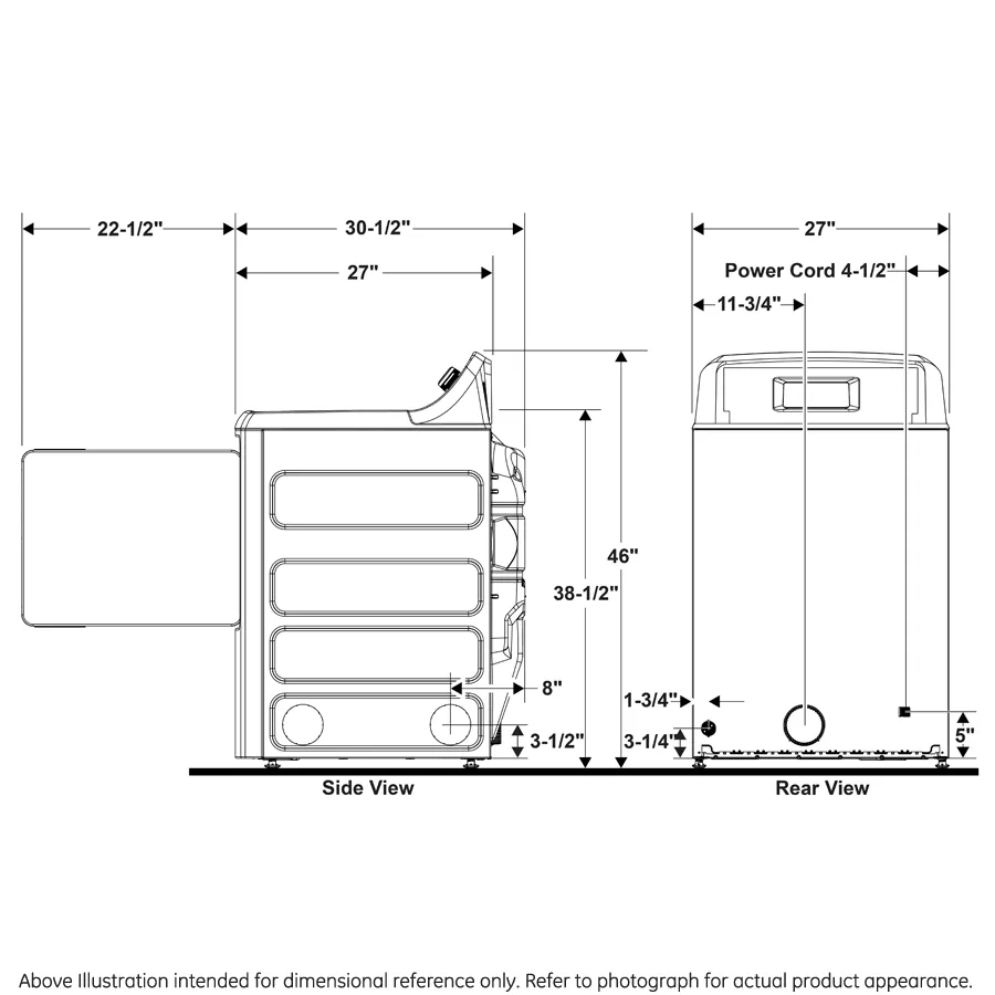 Ge Appliances VTD52EASRWB Ge 7.4 Cu. Ft. Capacity Aluminized Alloy Drum Commercial Electric Dryer With Sensor Dry