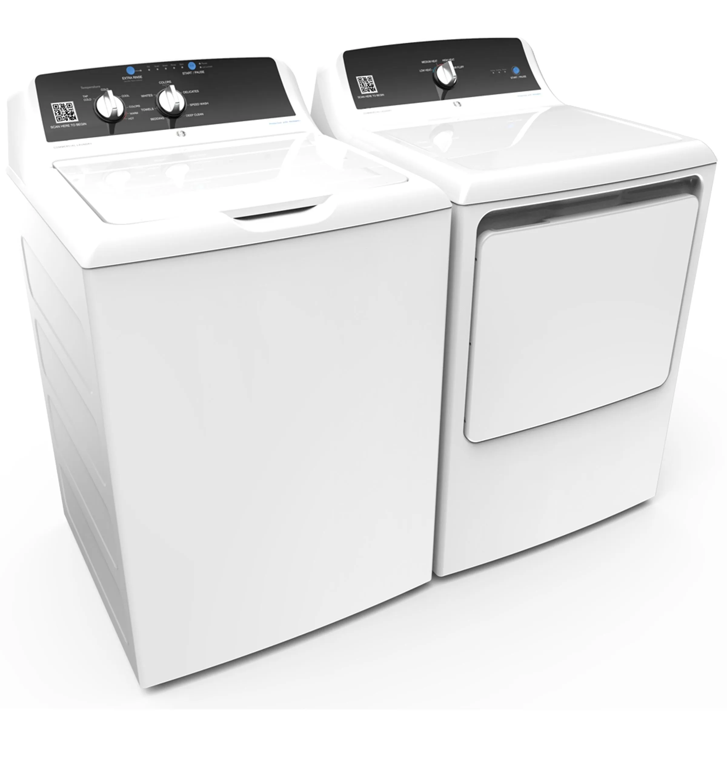 Ge Appliances VTD52EASRWB Ge 7.4 Cu. Ft. Capacity Aluminized Alloy Drum Commercial Electric Dryer With Sensor Dry