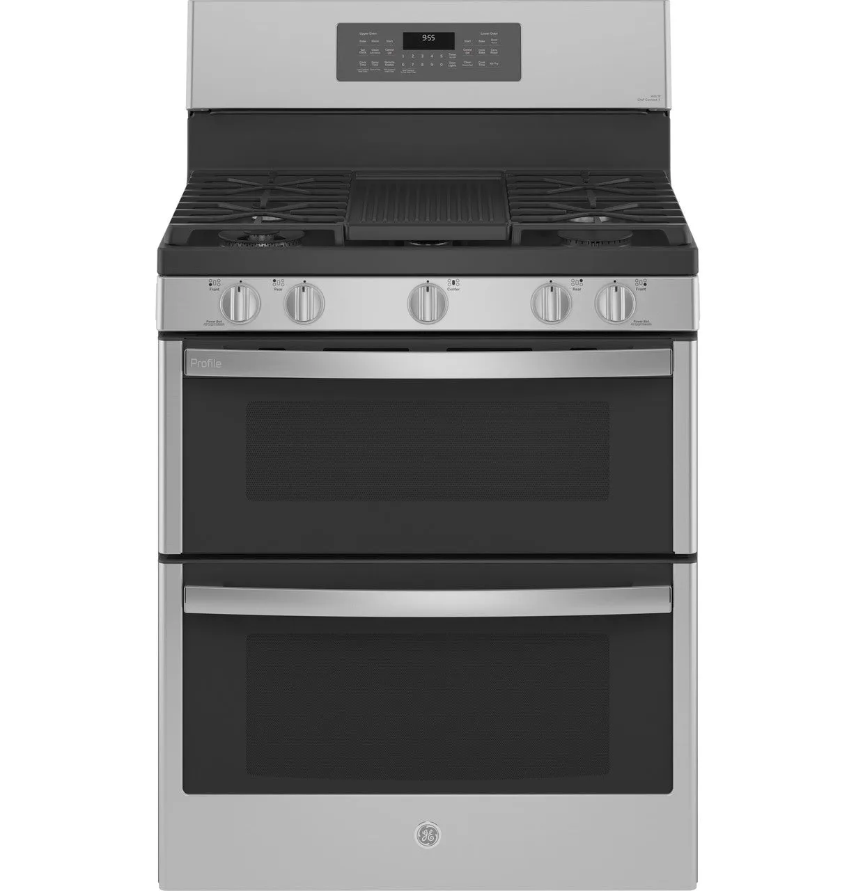 GE Profile 30" Free standing Gas Range Double Oven - Stainless - PCGB965YPFS