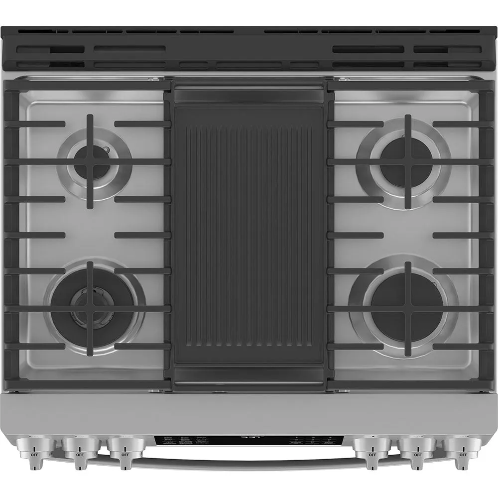 GE Profile 30" Slide-In Duel Fuel Range - Stainless - PC2S930YPFS