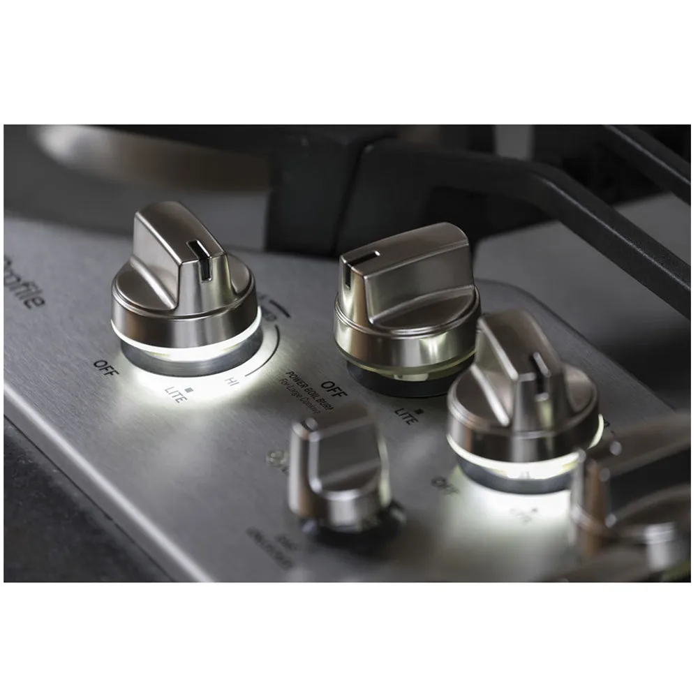 GE Profile 36" Gas Cooktop - Stainless - PGP9036SLSS