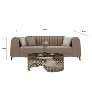 Ghuroob - Modern three-tone beige sofa