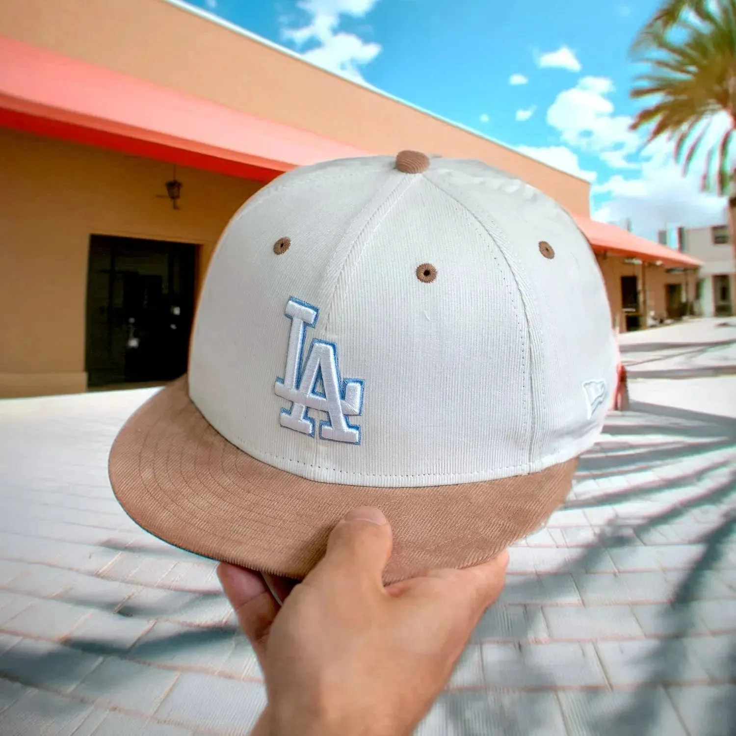 New Era 59Fifty Mlb Los Angeles Dodgers All Star Game 1980 Two Tone Micro Cord / Grey Uv Fitted Cap Today Only Savings Limited Time Discount
