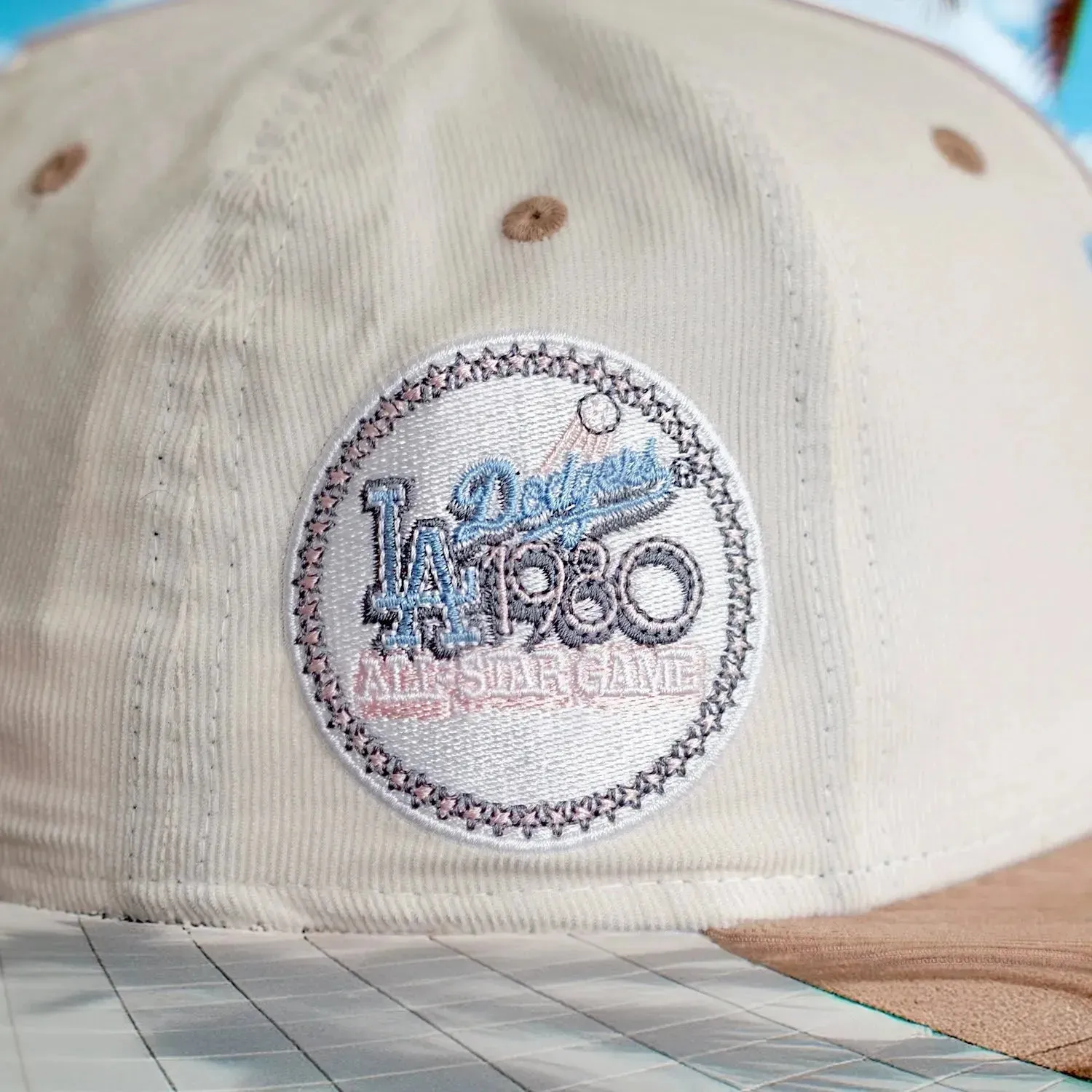 New Era 59Fifty Mlb Los Angeles Dodgers All Star Game 1980 Two Tone Micro Cord / Grey Uv Fitted Cap Limited Stock Alert Best Seller Deal