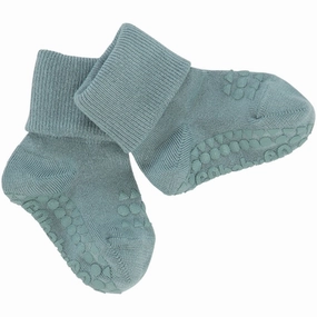 Instant Hot Deal Gobabygo Bamboo Socks Antislip Dusty Blue