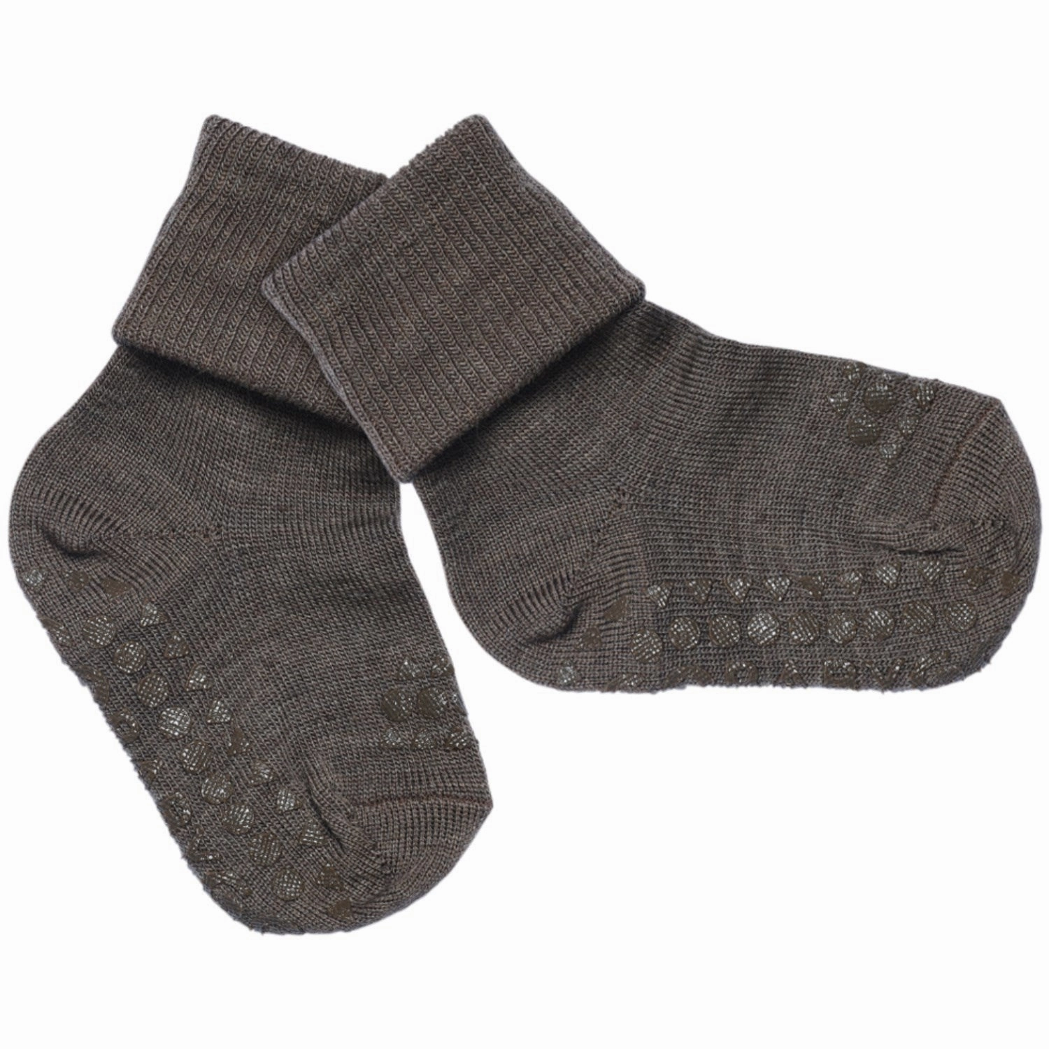Gobabygo Chestnut Non-Slip Socks In Merino Wool Today Only Savings