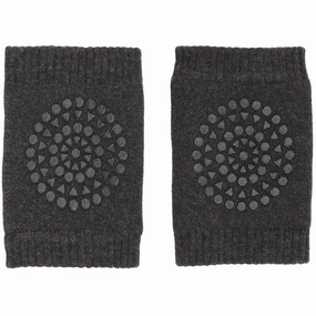 Gobabygo Dark Grey Melange Crawling Knee Pads Organic Terry Cotton Limited Time Discount