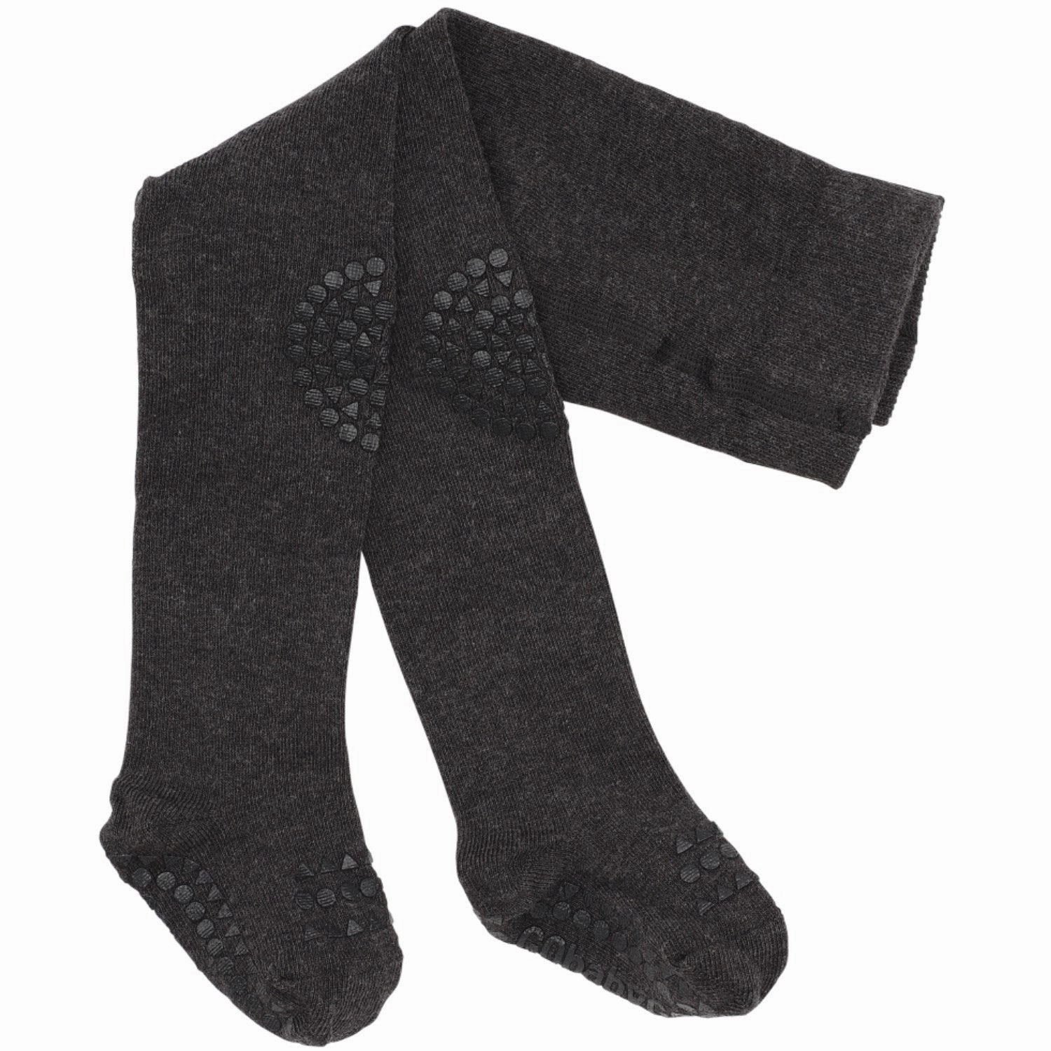 Gobabygo Dark Grey Melange Crawling Tights Organic Cotton Limited Stock Alert Shop the Savings