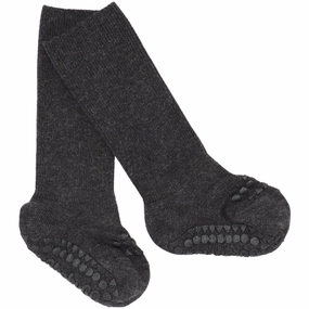 Gobabygo Dark Grey Melange Non-Slip Socks Bamboo Hot Pick of the Day