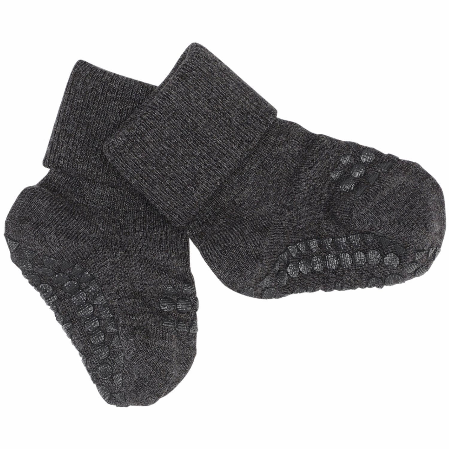 Weekend Specials Gobabygo Dark Grey Melange Non-Slip Socks Bamboo