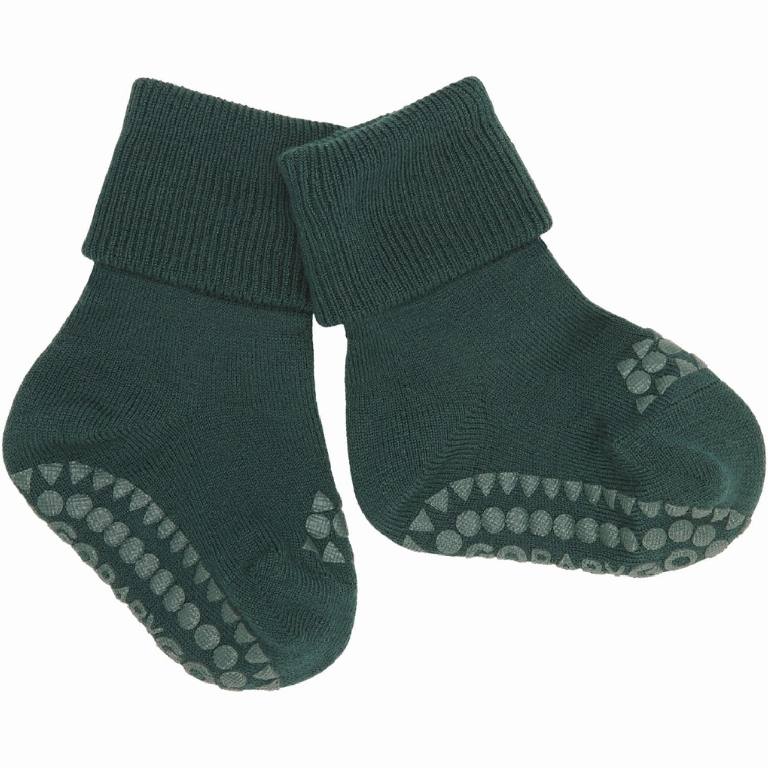 Dont Miss This Deal Gobabygo Forest Green Non-Slip Socks In Merino Wool