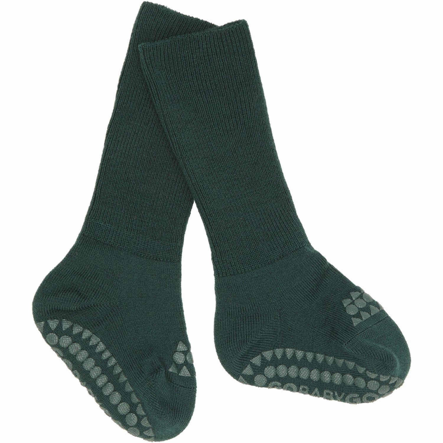 Gobabygo Forest Green Non-Slip Socks In Merino Wool Dont Wait! Save Today