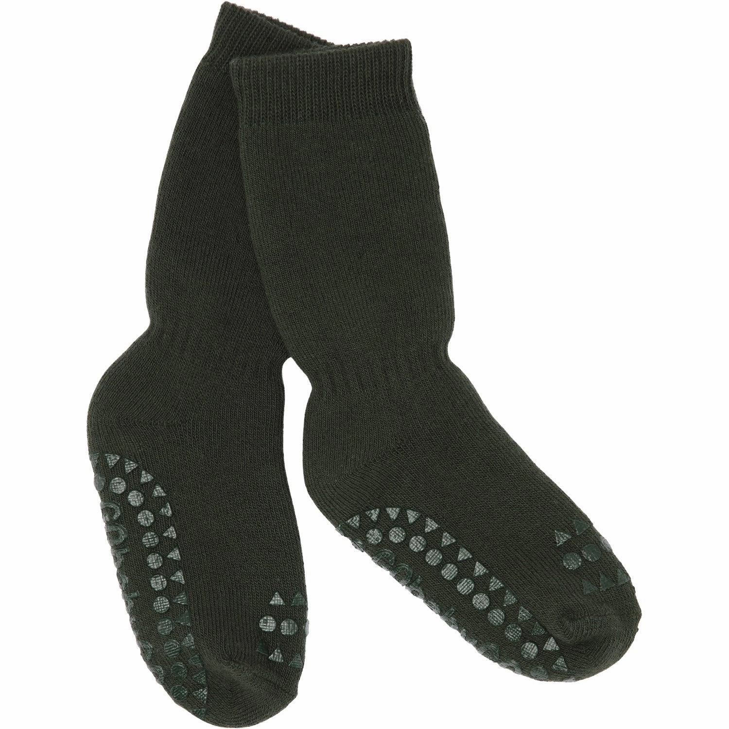 Gobabygo Forest Green Non-Slip Socks Organic Terry Cotton Shop Now & Save Trending Now Discount