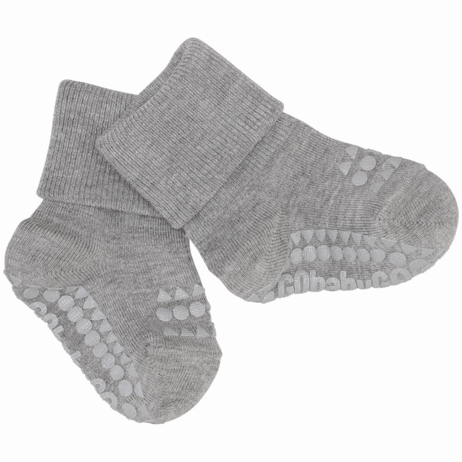 Shop the Savings Now Gobabygo Grey Melange Non-Slip Socks Bamboo