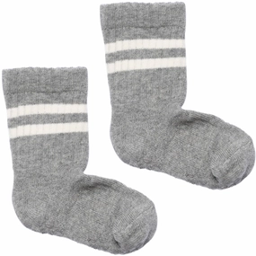 Gobabygo Grey Melange Non-Slip Sport Socks Hot Sale Alert