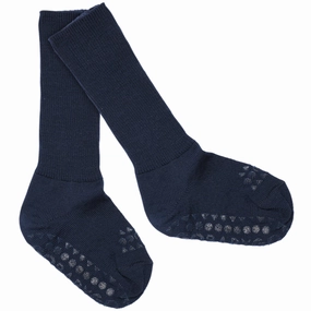 Gobabygo Midnight Blue Non-Slip Socks In Merino Wool Today Only Discount Alert