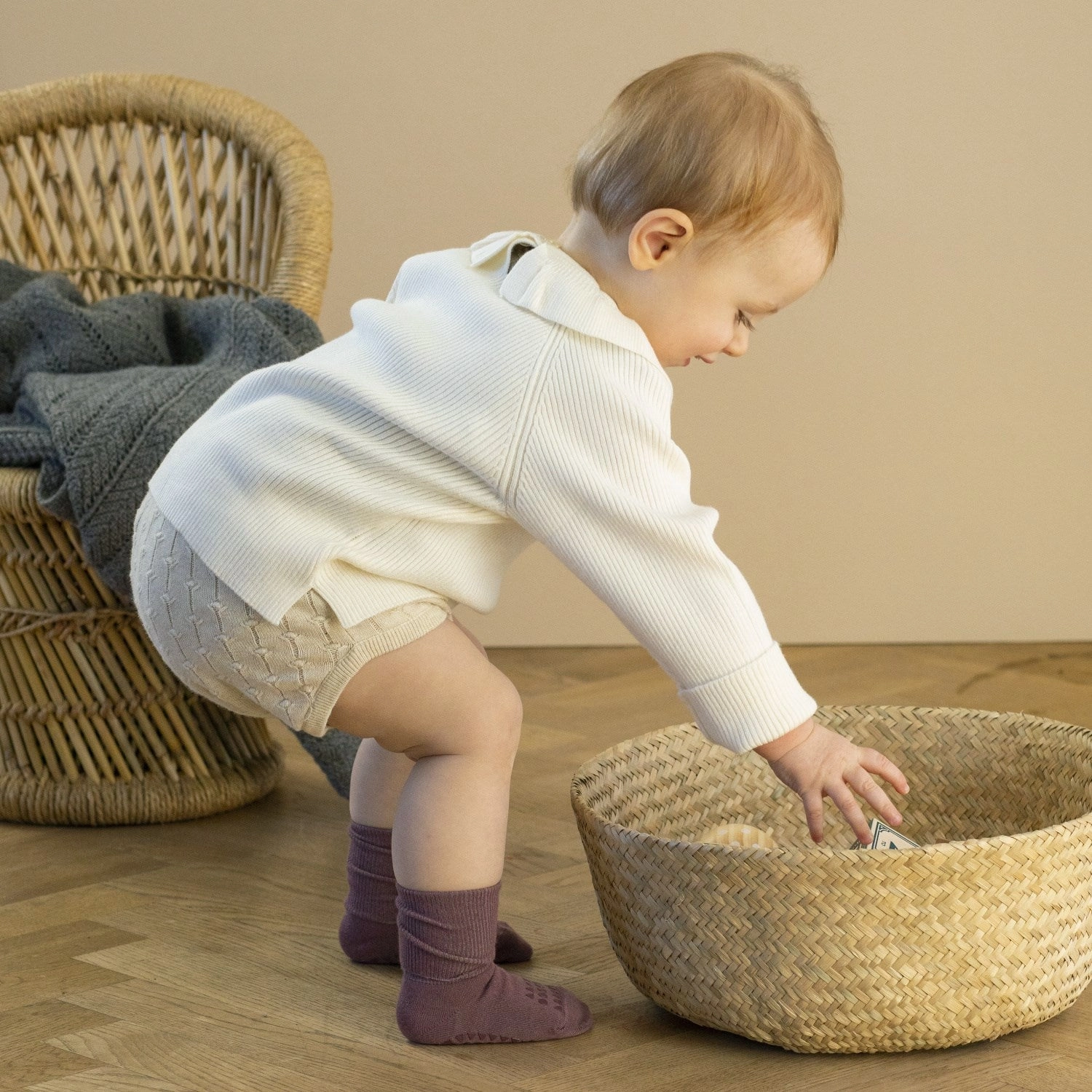 Special Online Offer Todays Hot Pick Gobabygo Misty Plum Non-Slip Socks Bamboo