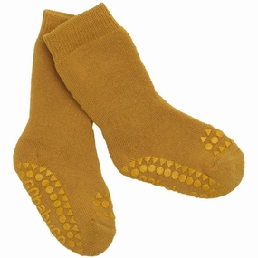 Steal Todays Offer Gobabygo Mustard Non-Slip Socks