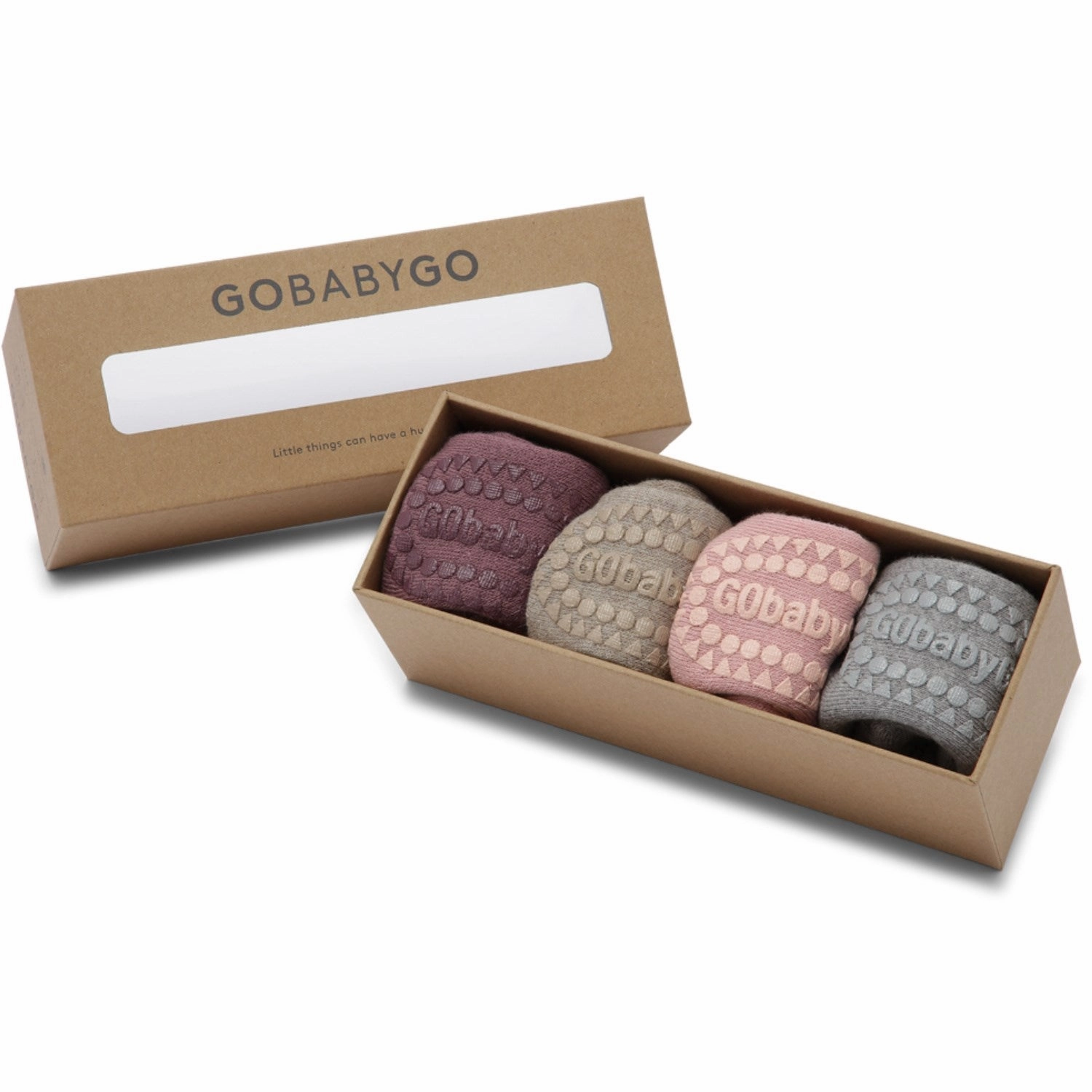 Limited Time Offer! Gobabygo Purple/Sand/Pink/Grey Combo Box Organic Cotton