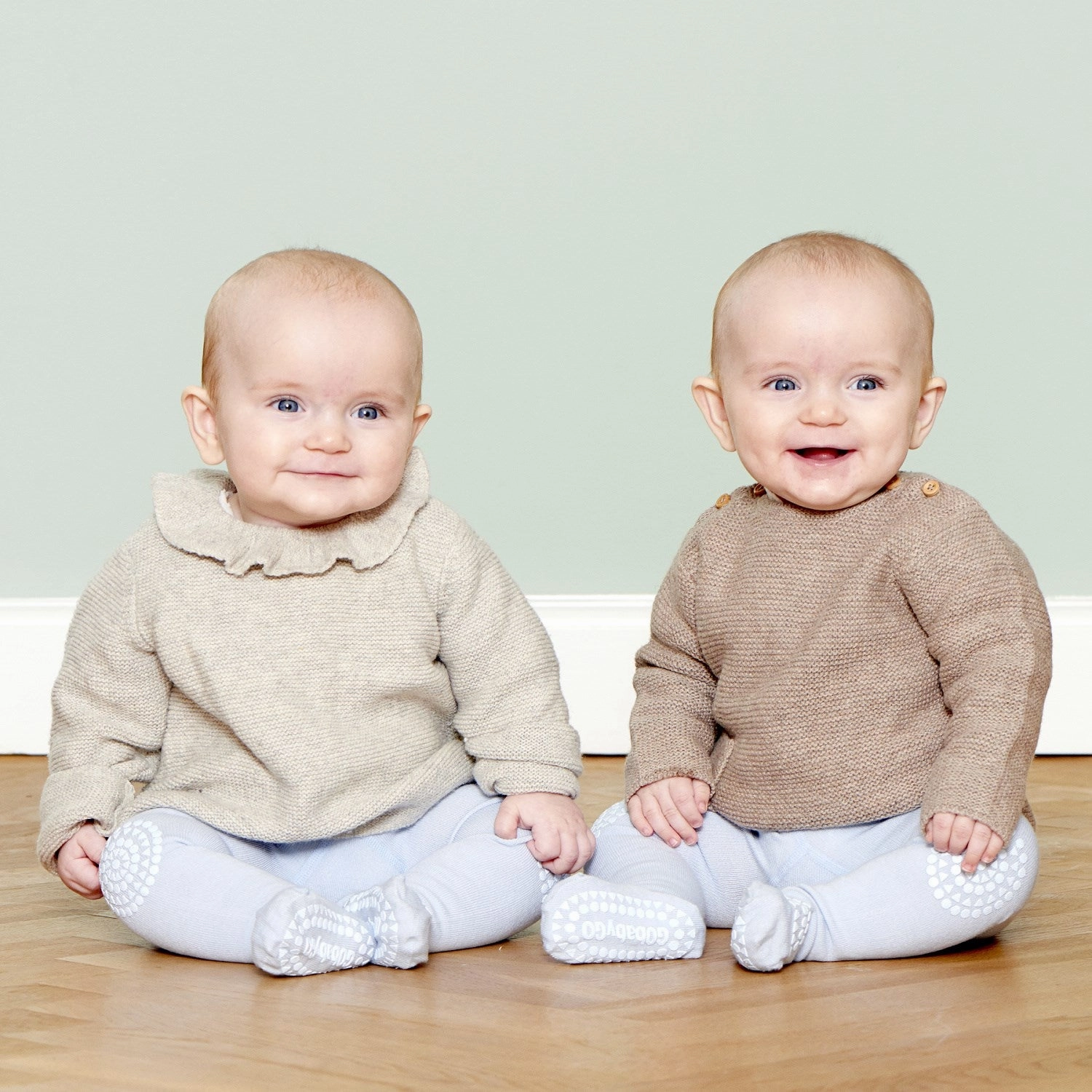Gobabygo Sky Blue Crawling Tights Organic Cotton Clearance Event Today Todays Steal
