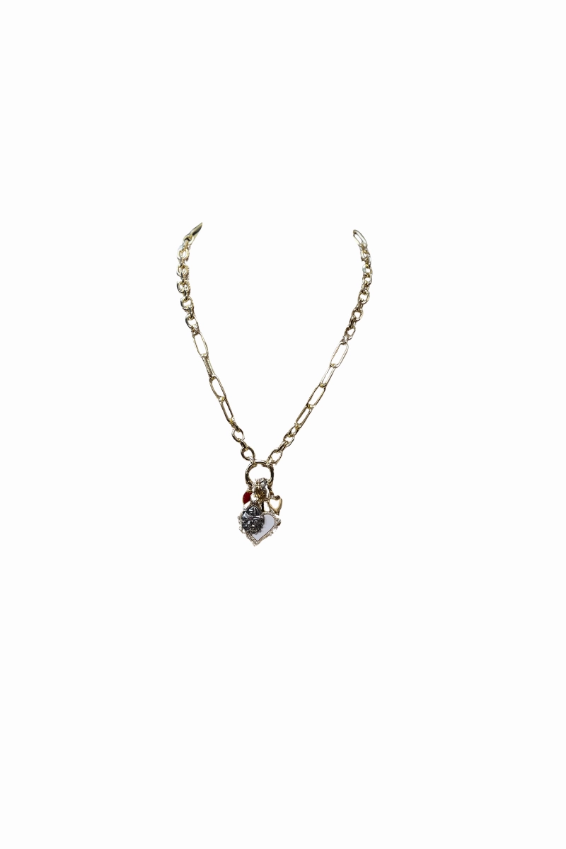Todays Hot Pick Gold Filled Thinner Chain-Type 2 W/White Heart