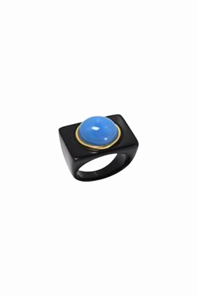 Save More Online Dont Miss Todays Deal Gold Polished Black Poly Periwinkle Ring