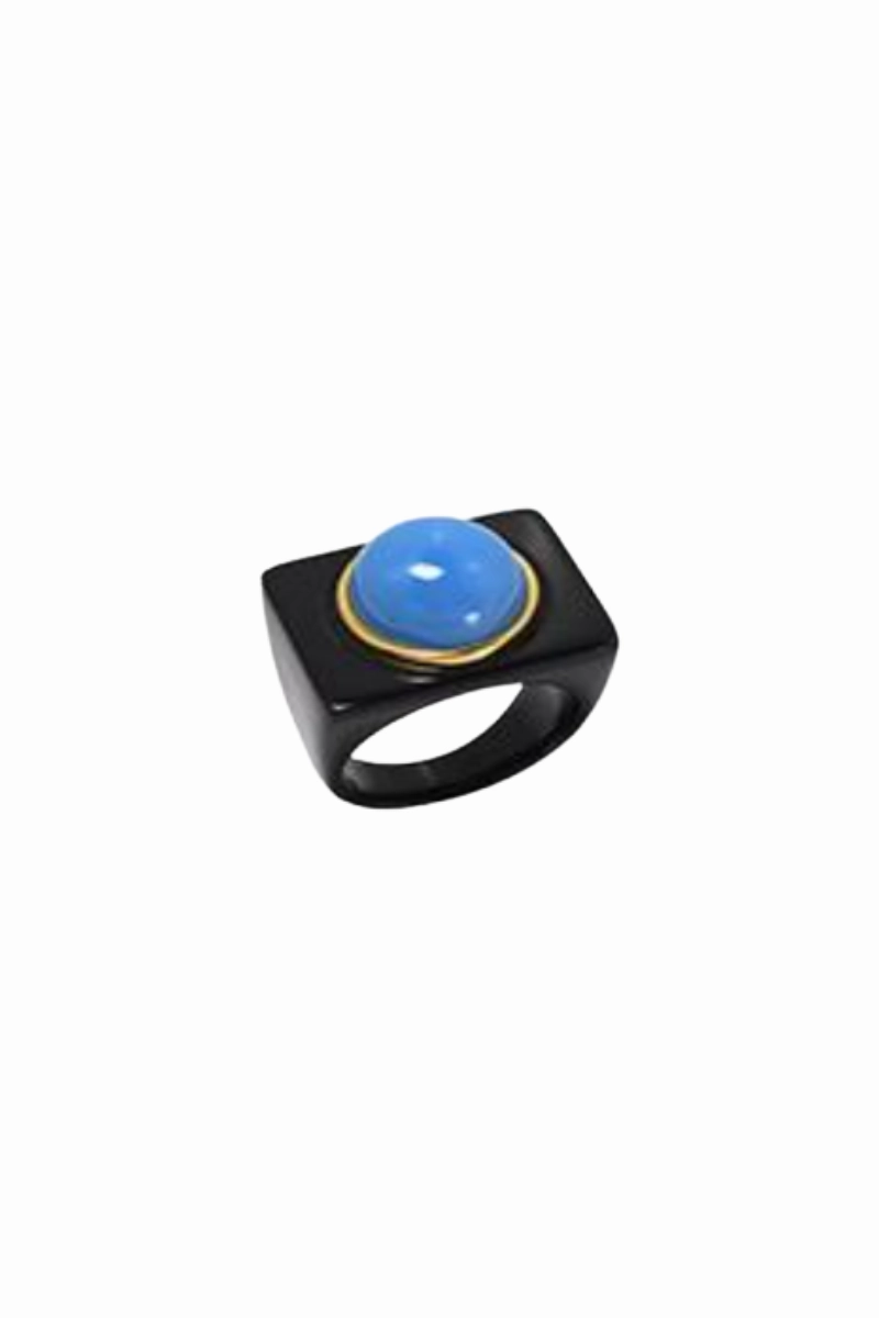Save More Online Dont Miss Todays Deal Gold Polished Black Poly Periwinkle Ring